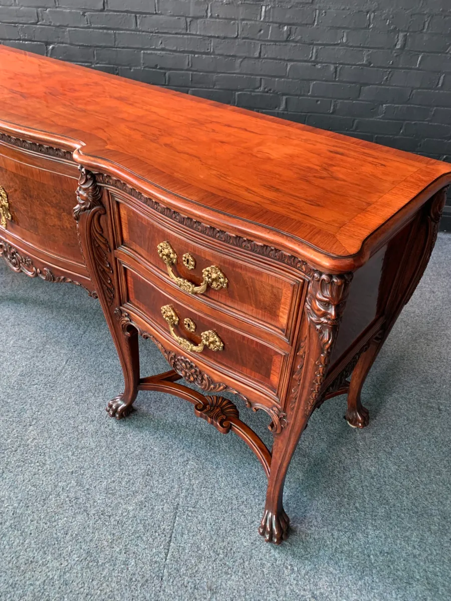 Italian Carved Walnut Sideboard