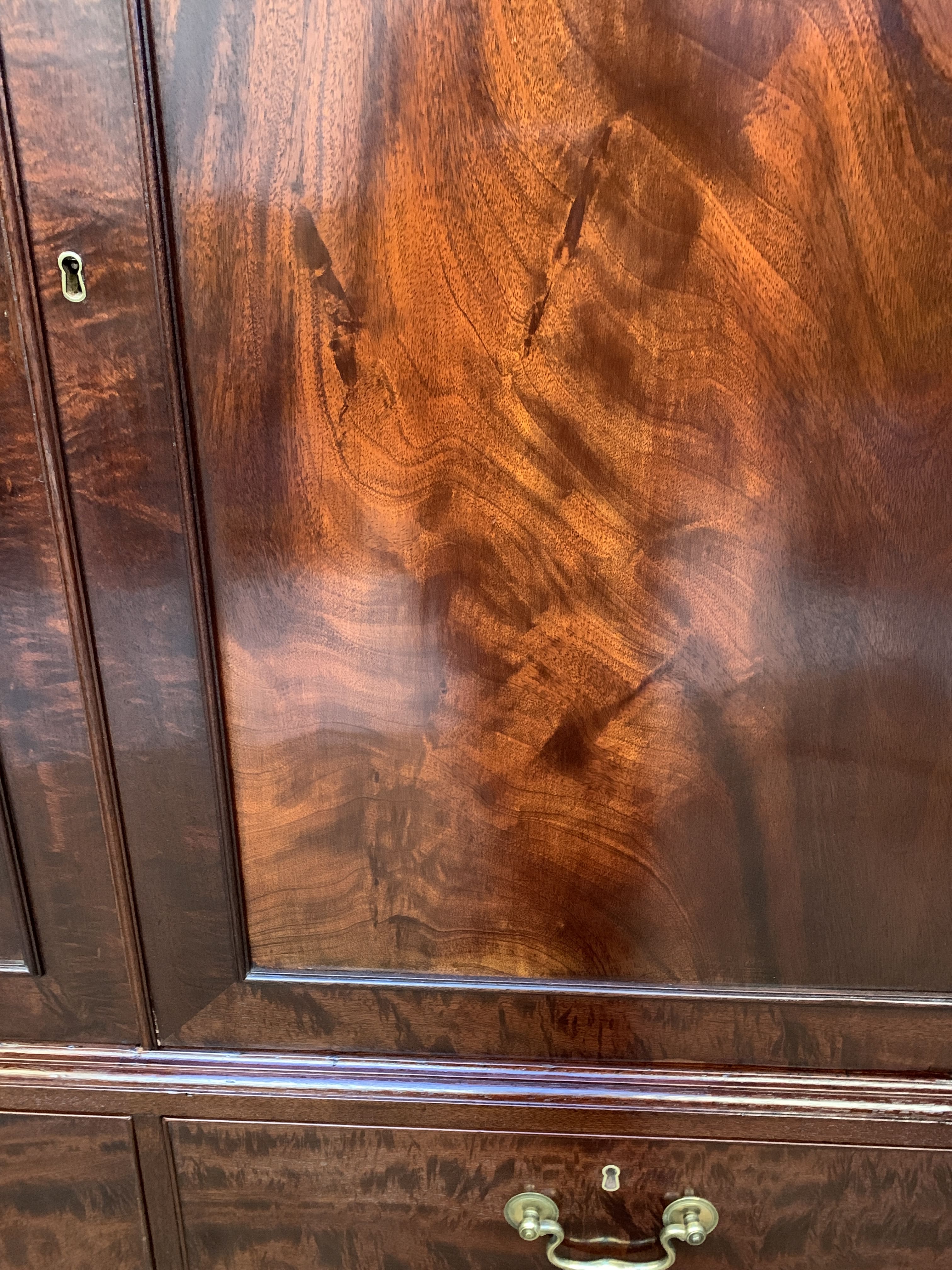 19th Century Mahogany Linen Press