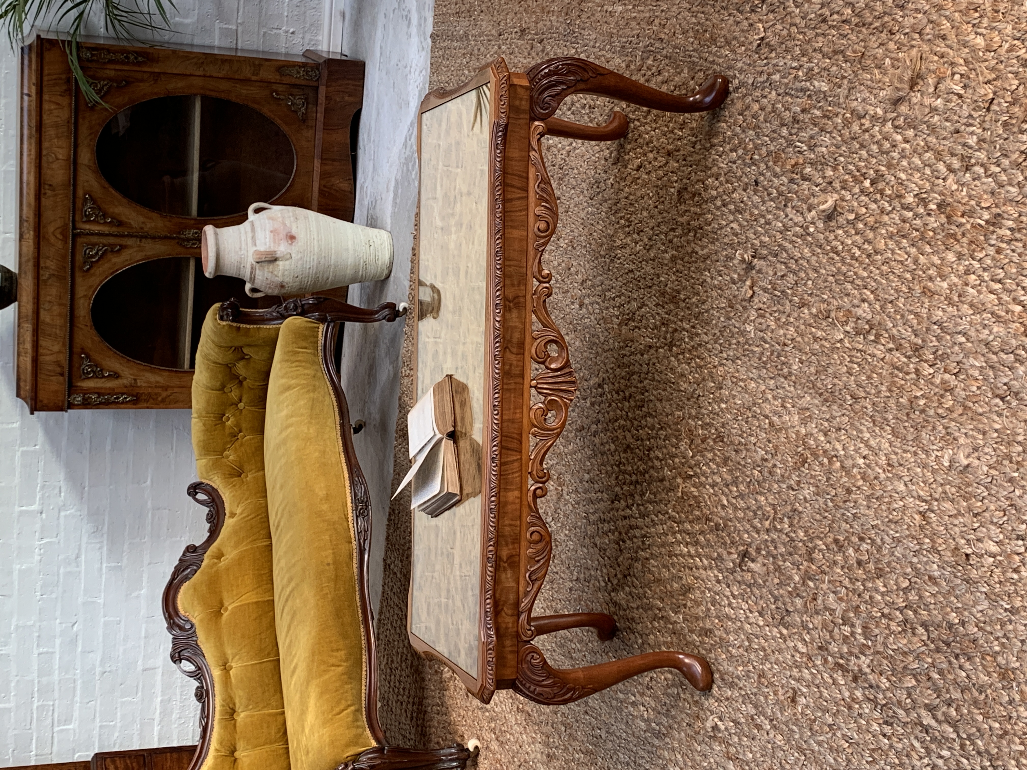 Vintage 1930's Walnut Coffee Table