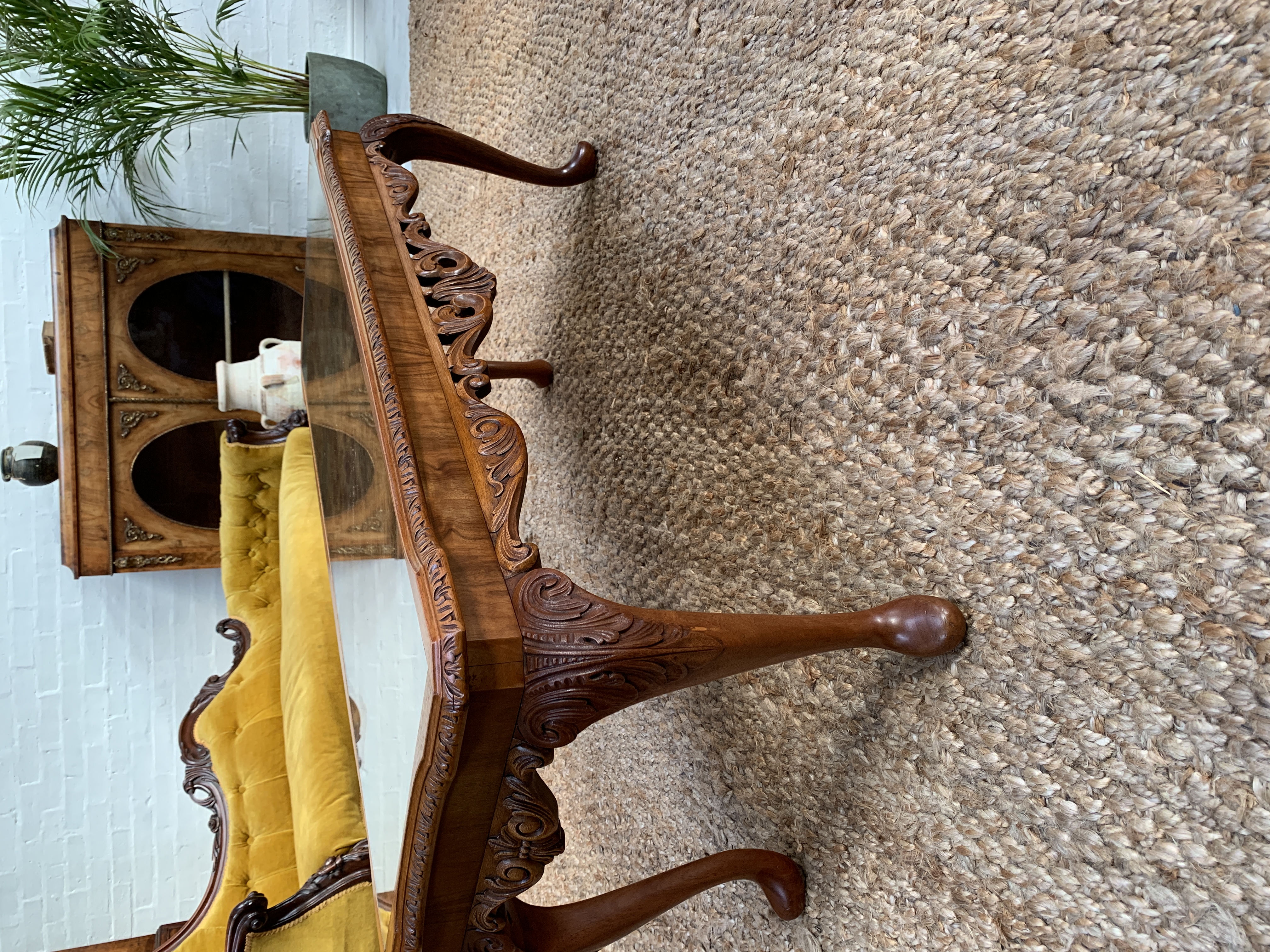 Vintage 1930's Walnut Coffee Table