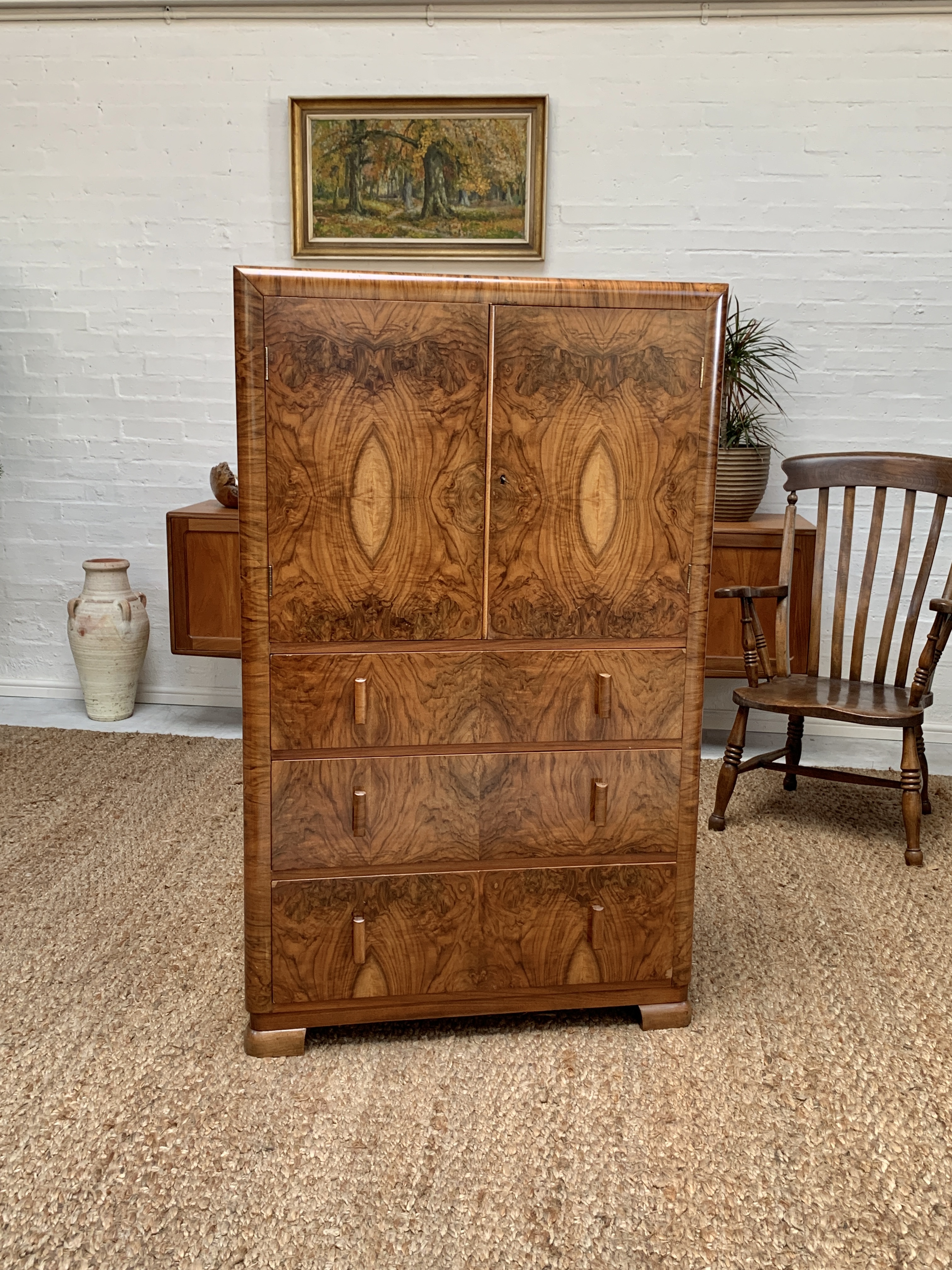  Quality Figured Walnut Tallboy