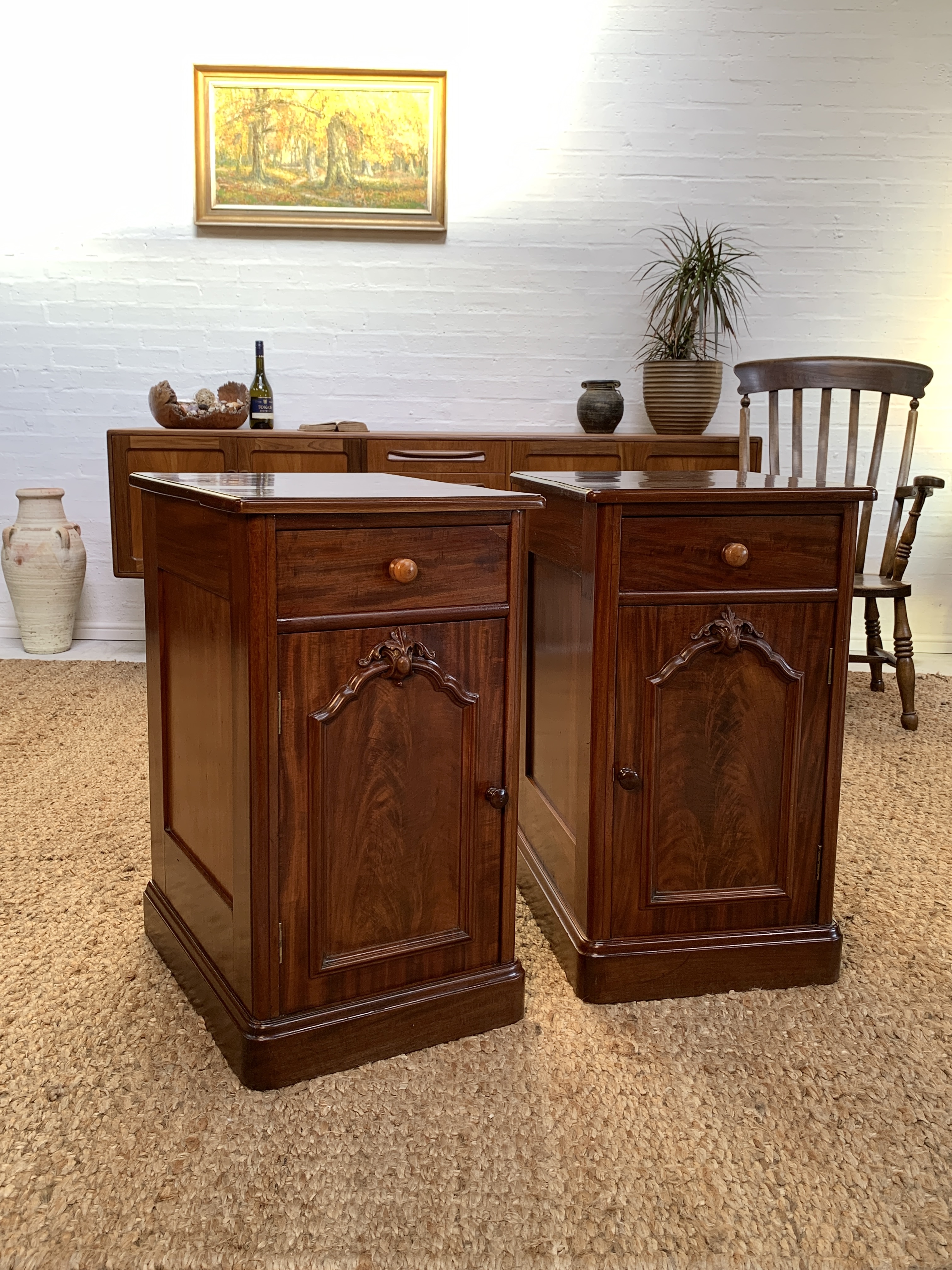 Victorian Mahogany Bedside Cabinet