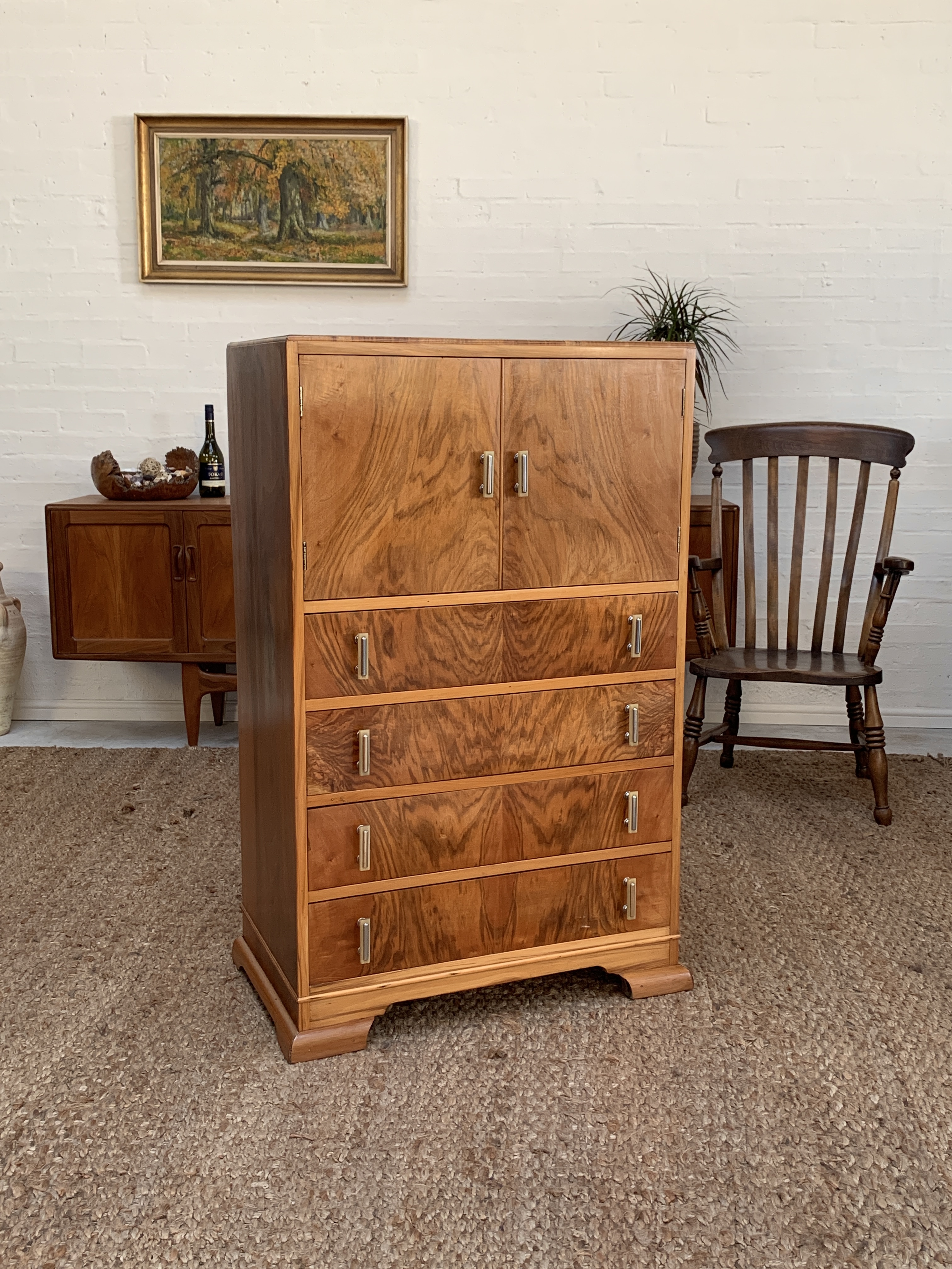 Quality Figured Walnut Tallboy
