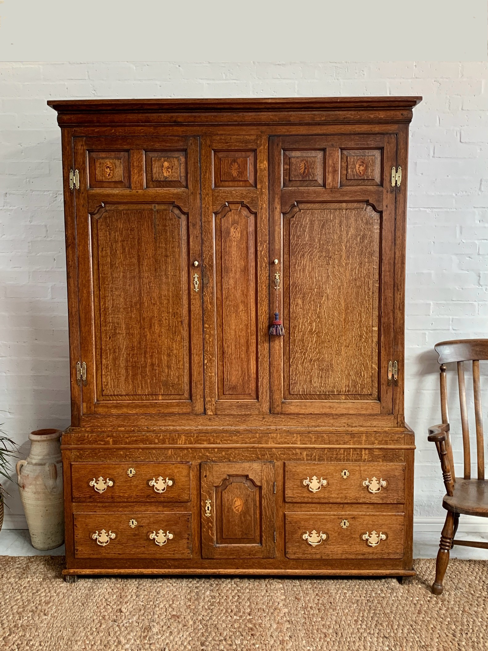 Late Georgian Oak Press Cupboard