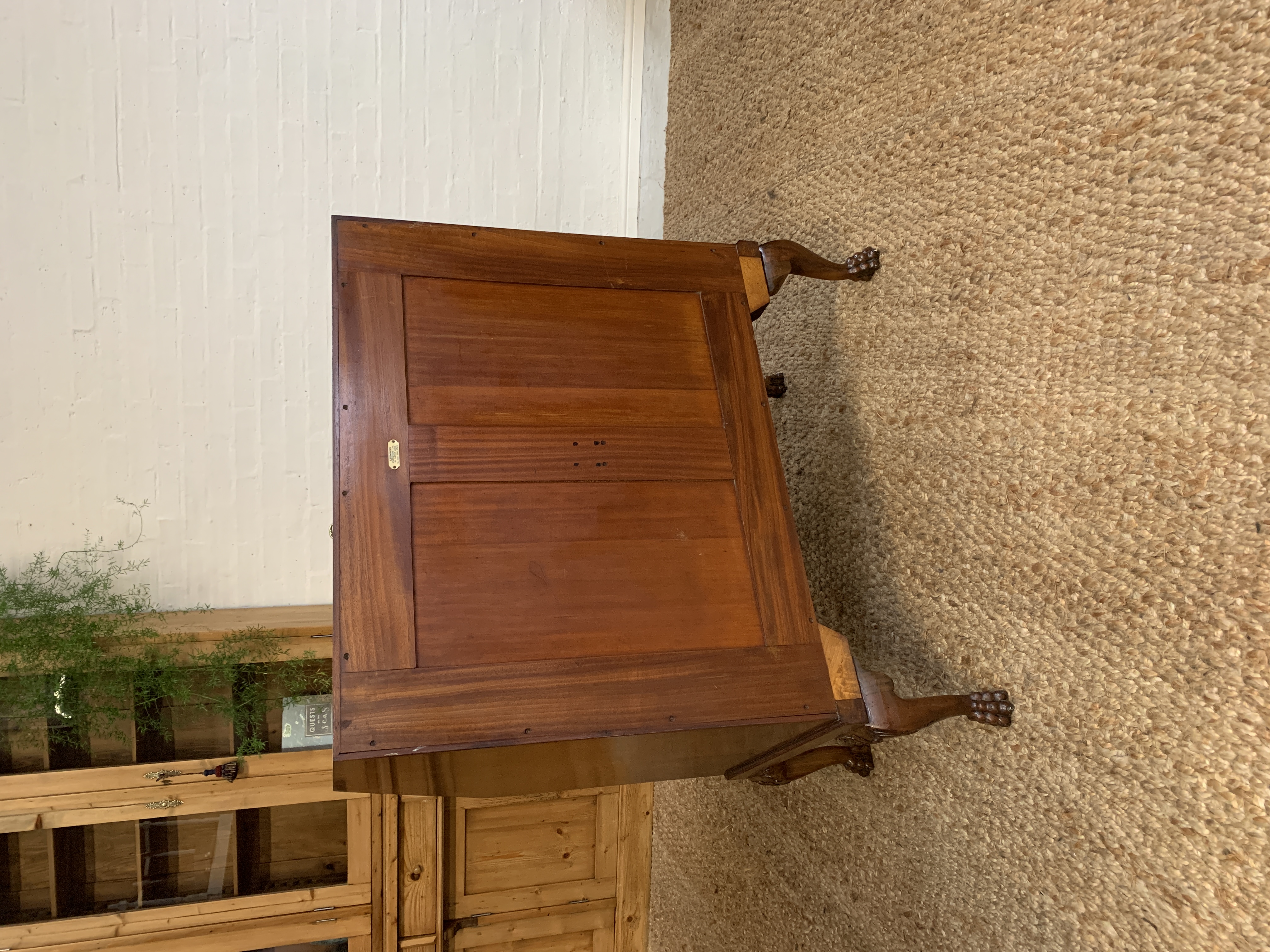 Mid-Century Burr Walnut Bureau desk by Leemings Furnishers Ltd, Halifax