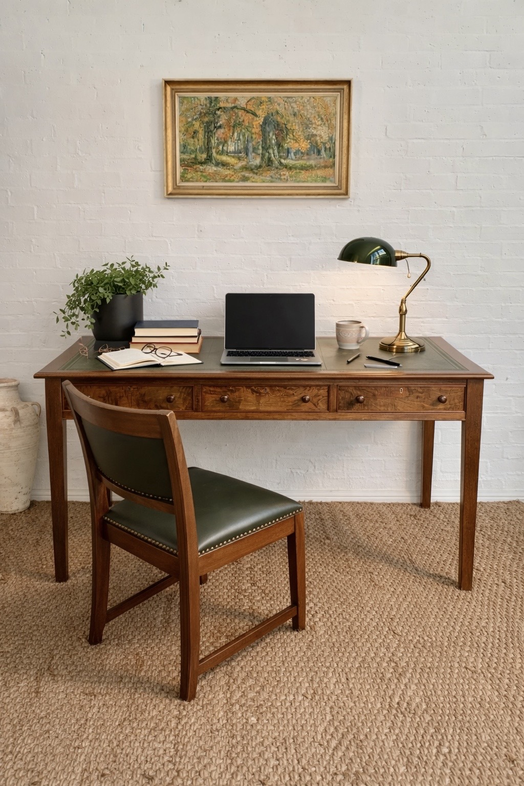  "An Exceptional Mid-Century Walnut Desk of Remarkable Quality and Presence”