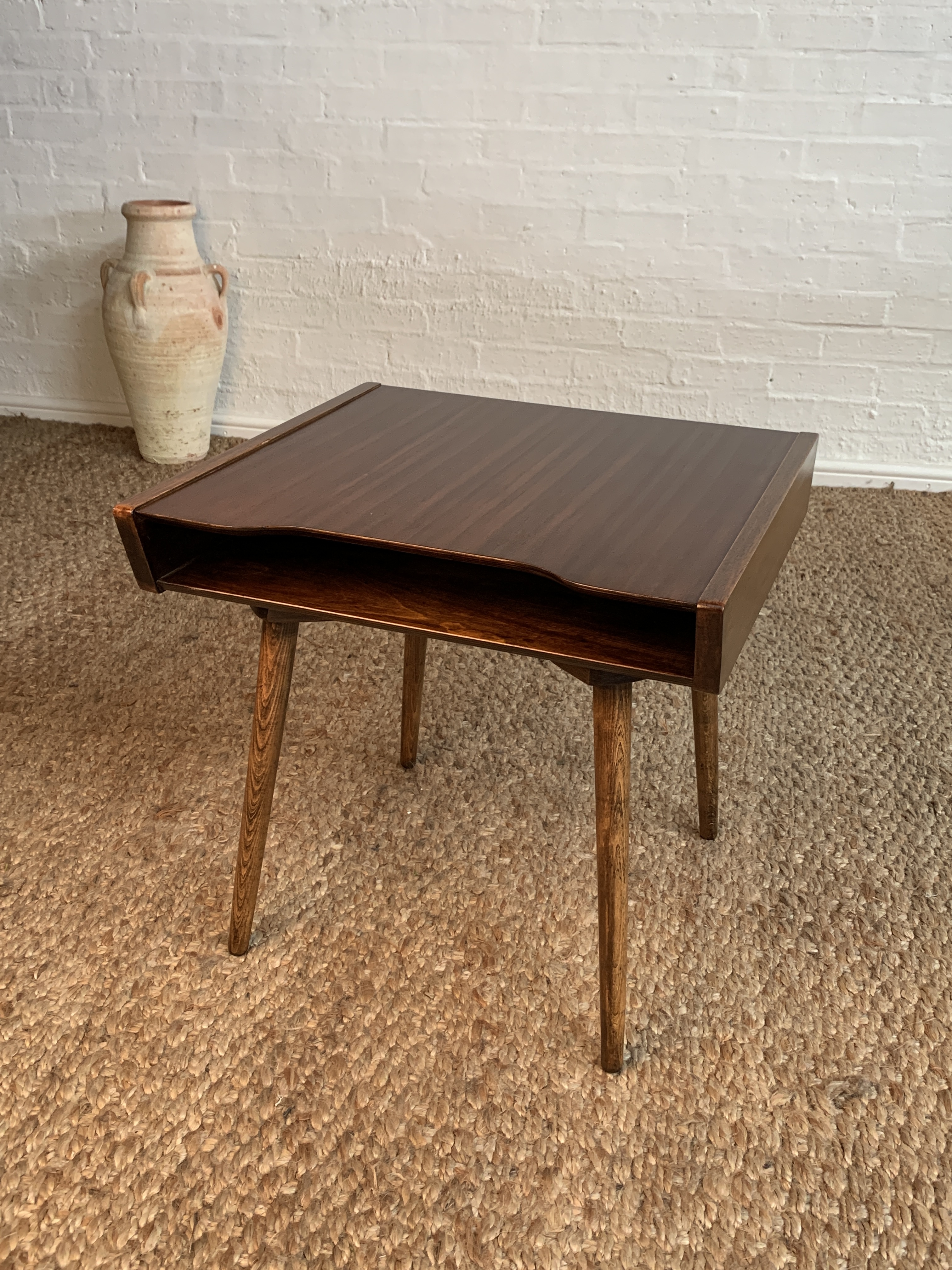 Retro Wooden TV Stand / Side Table with Swivel Top