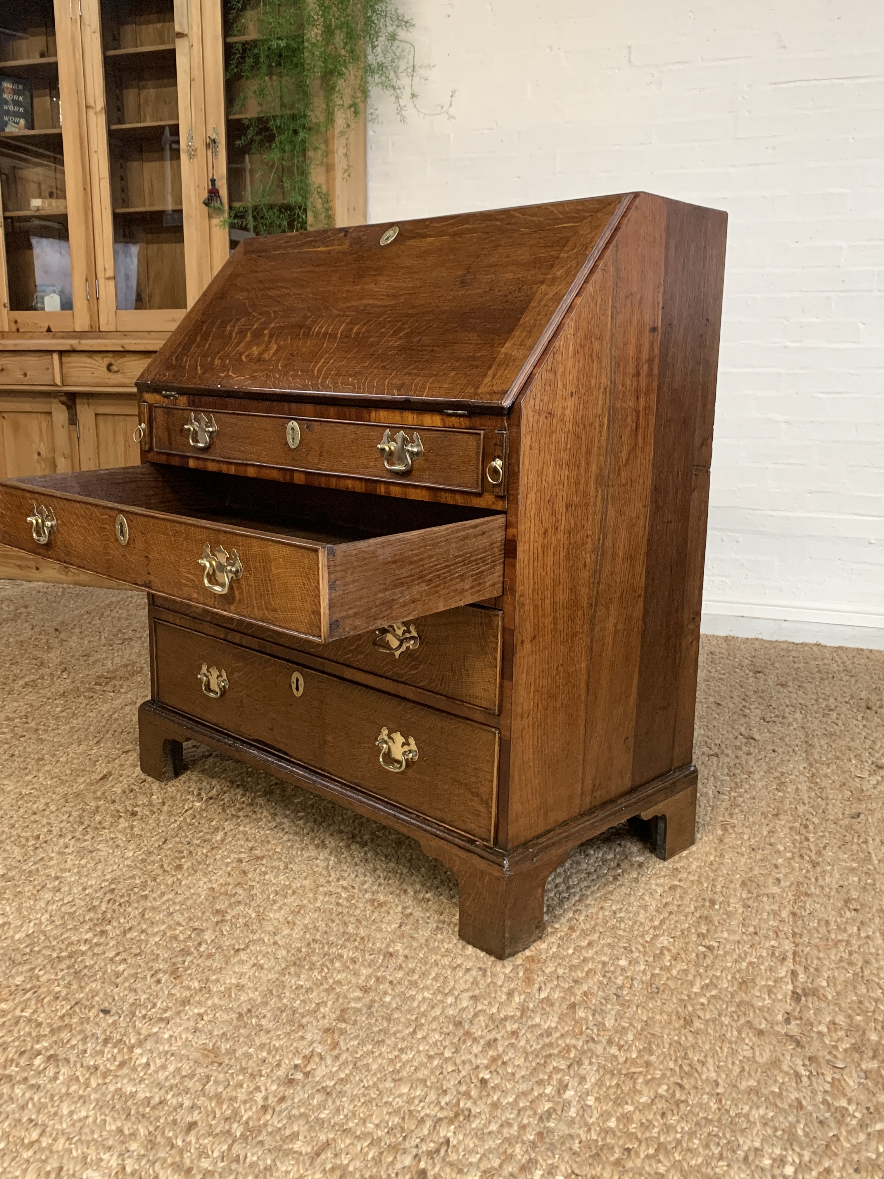 18th Century Georgian Oak Bureau Desk