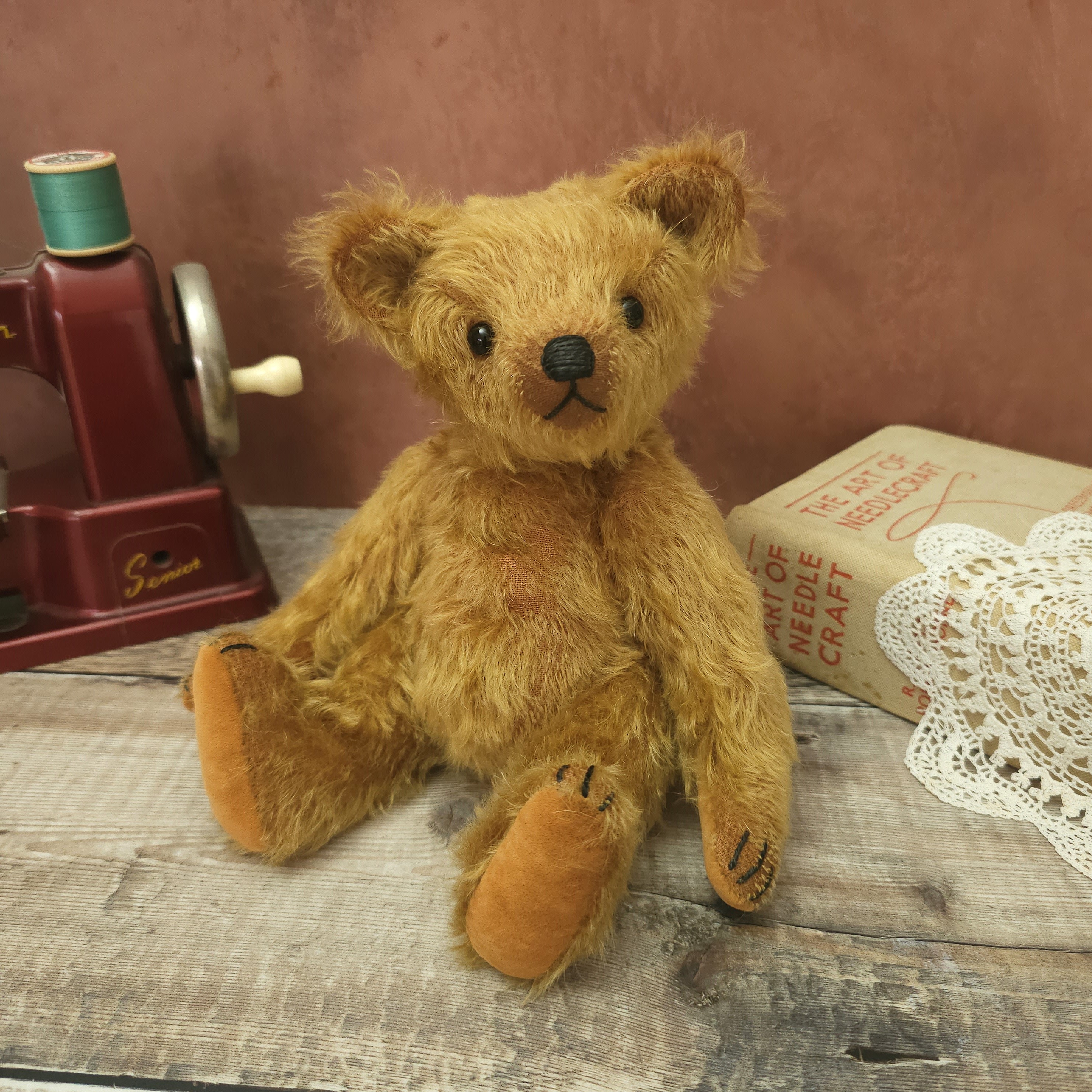 Rocket: a handmade mohair teddy bear