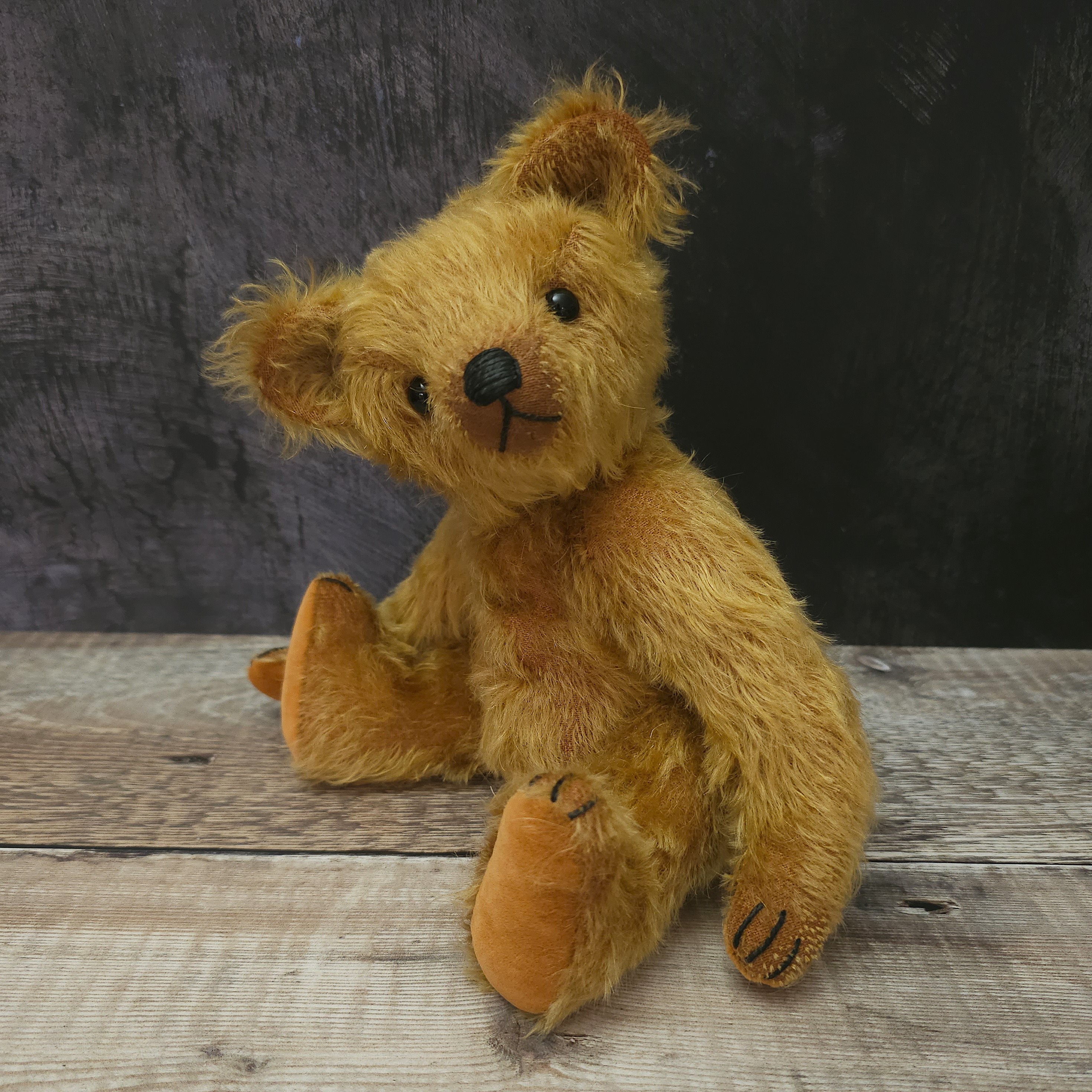 Rocket: a handmade mohair teddy bear