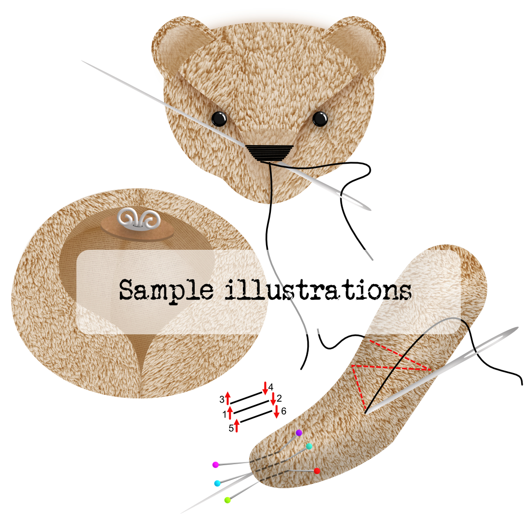 Bear Sewing Guide with pattern