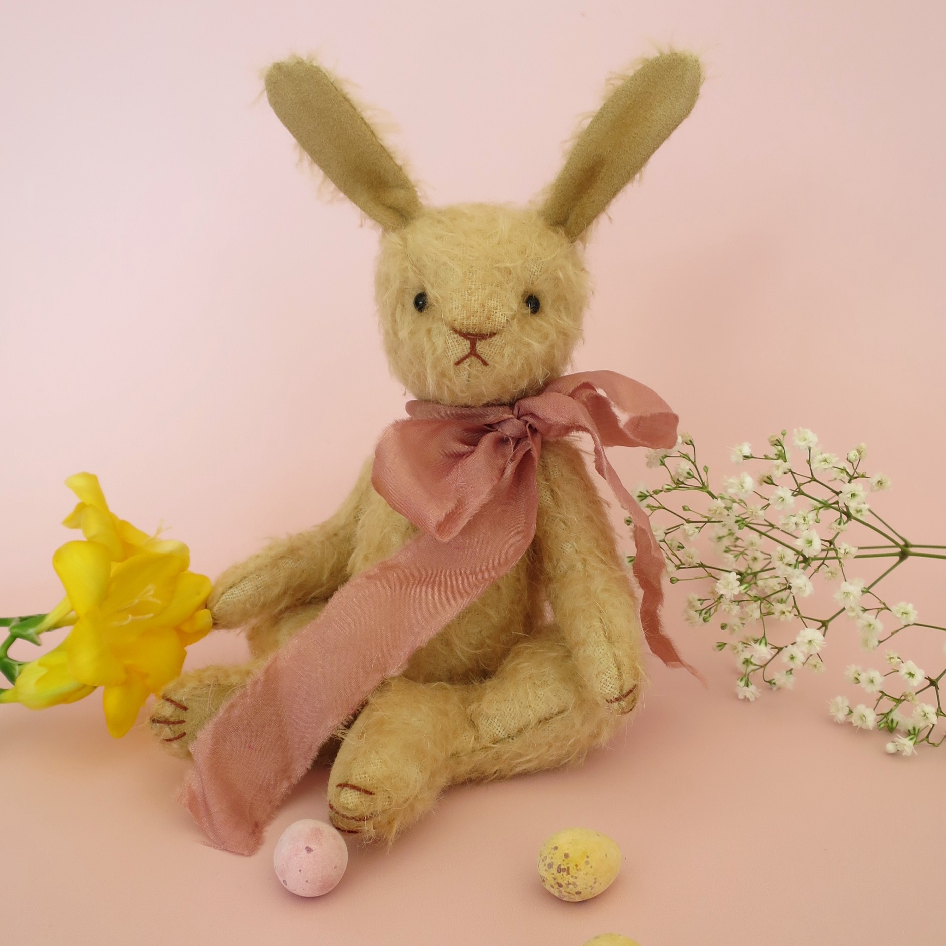 Lupo: a handmade mohair bunny