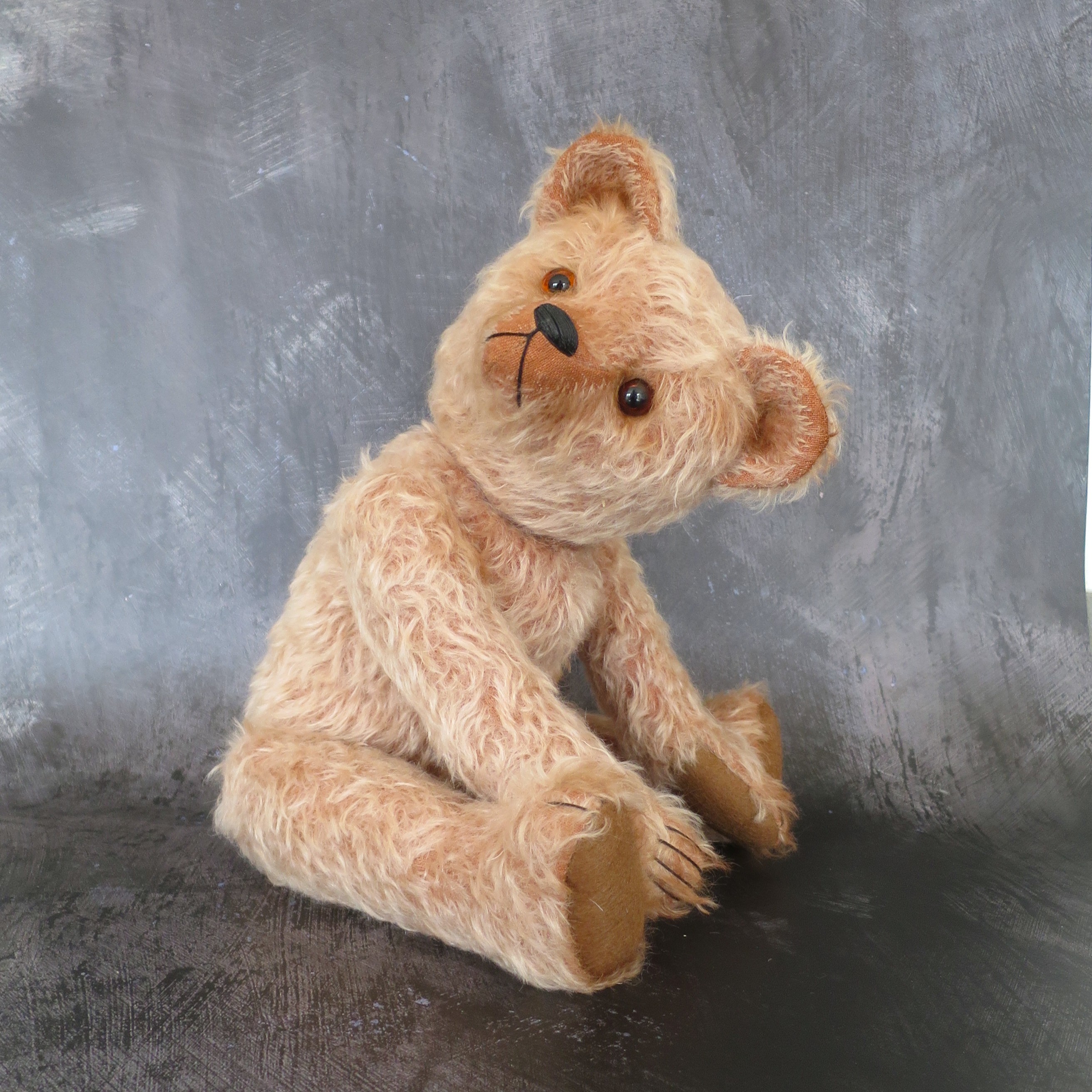 Woody: a handmade mohair teddy bear
