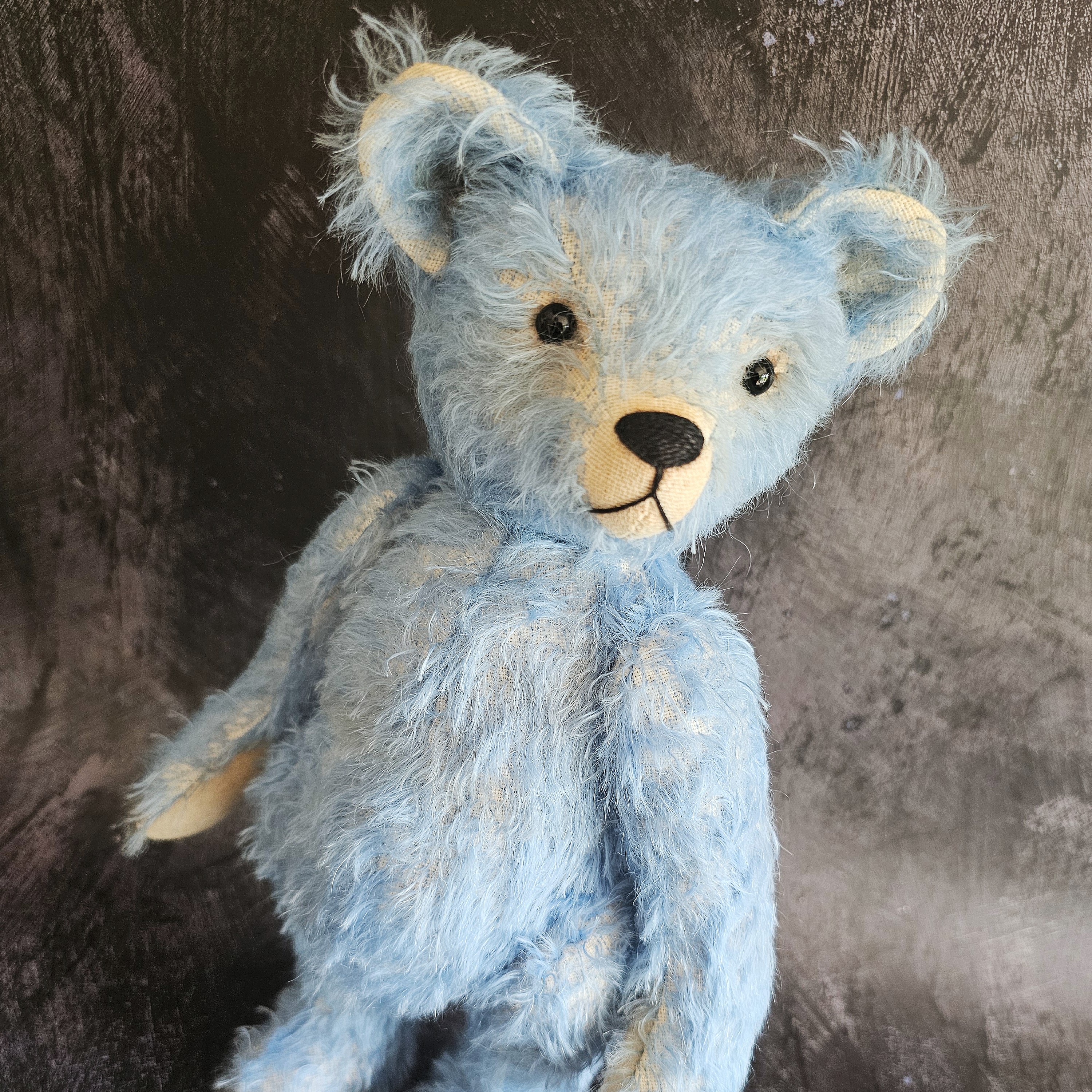 Cosmo: a handmade mohair teddy bear