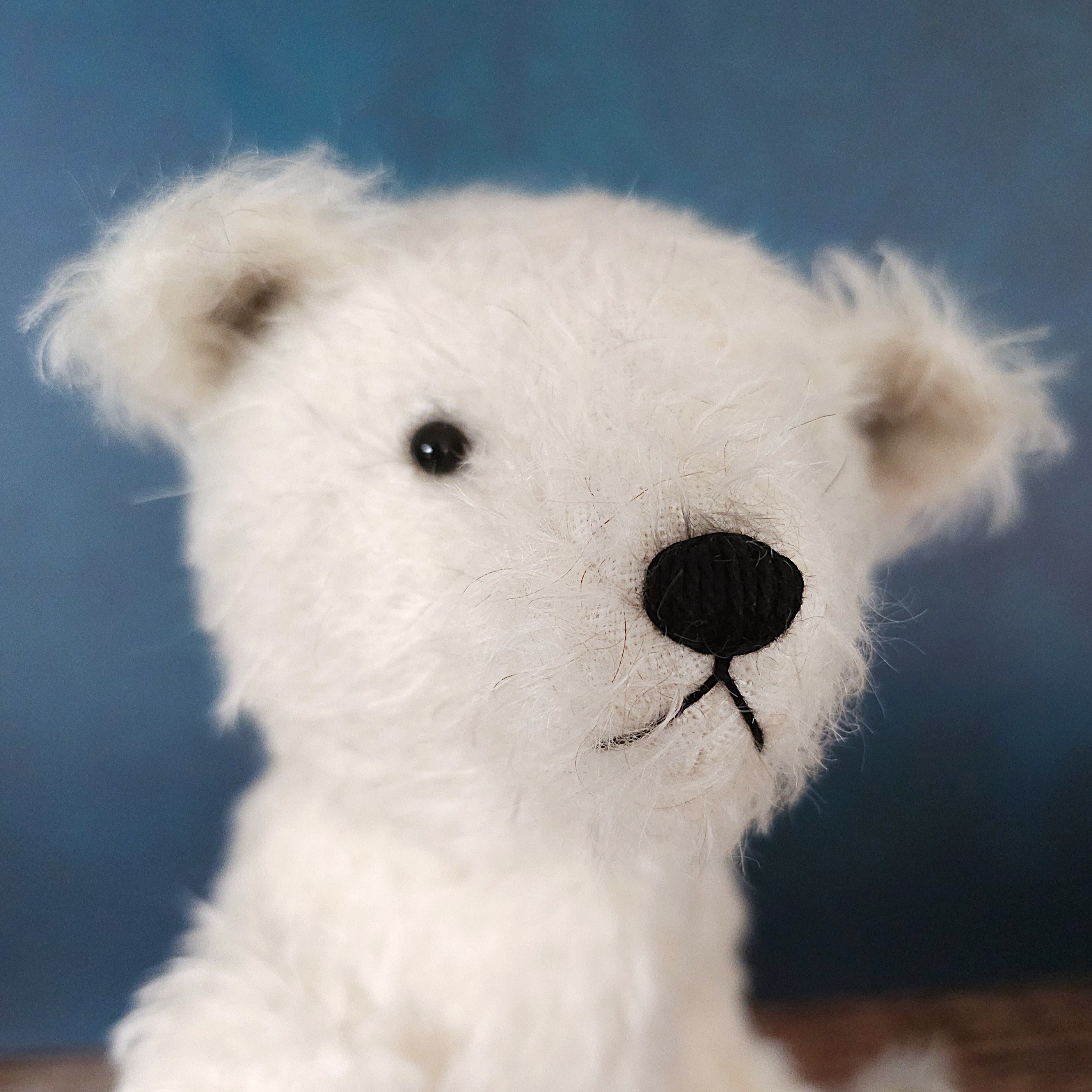 Caspar: a handmade mohair polar bear