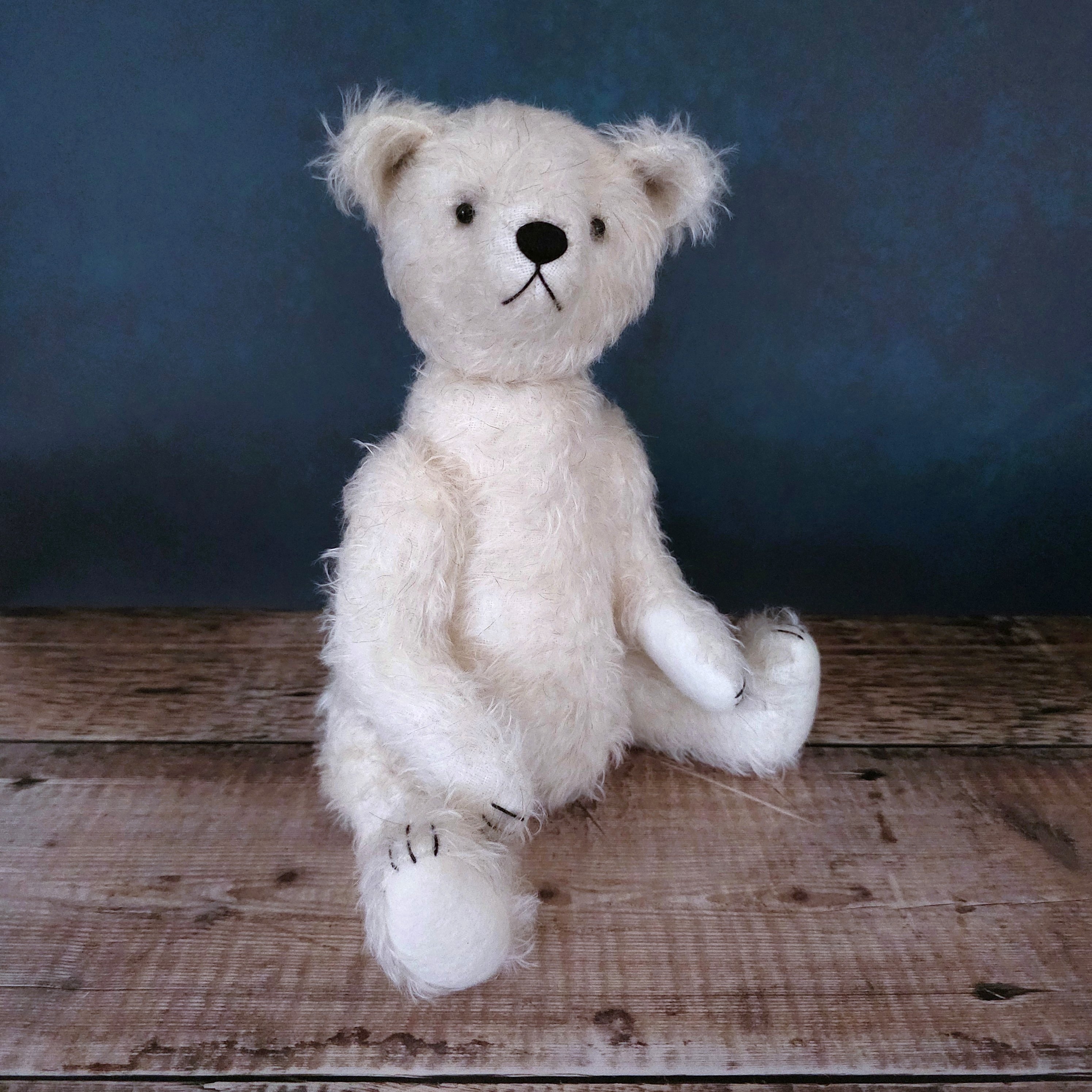 Buddy: a handmade mohair polar bear
