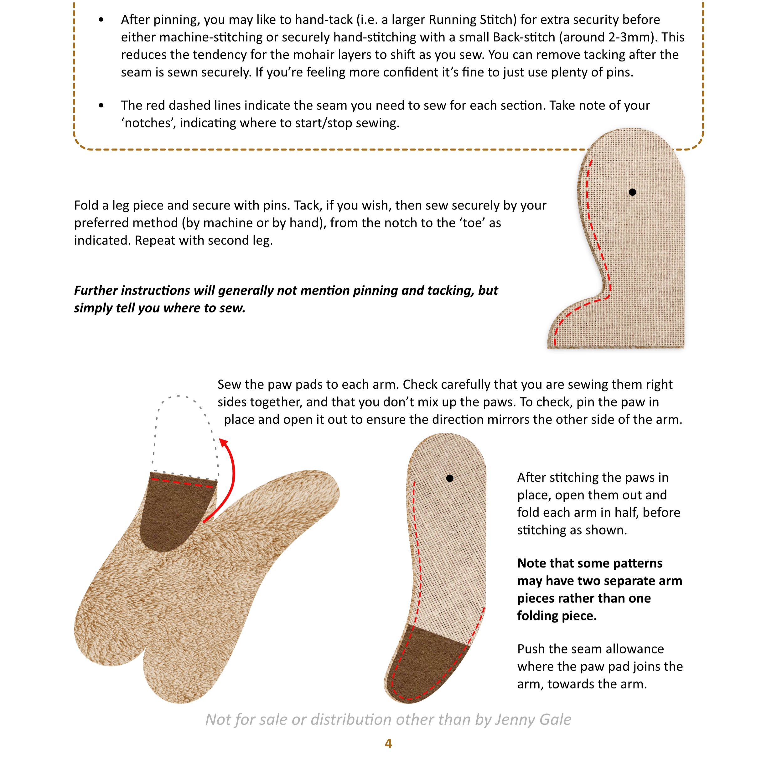 Digital Bear sewing guide with pattern