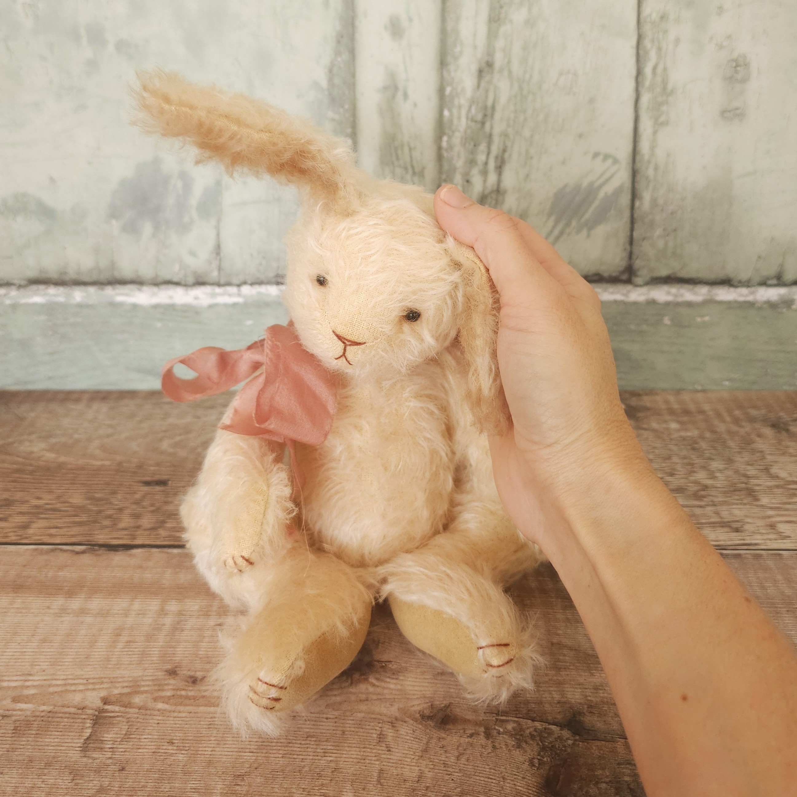 Alba: a handmade mohair bunny