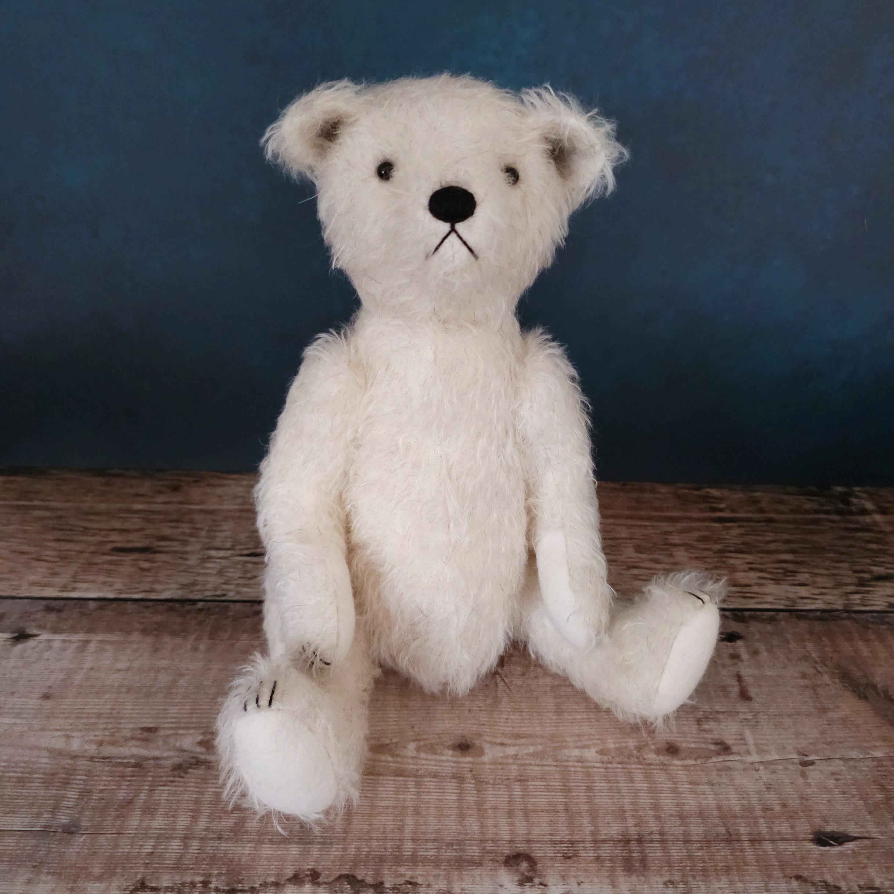 Caspar: a handmade mohair polar bear