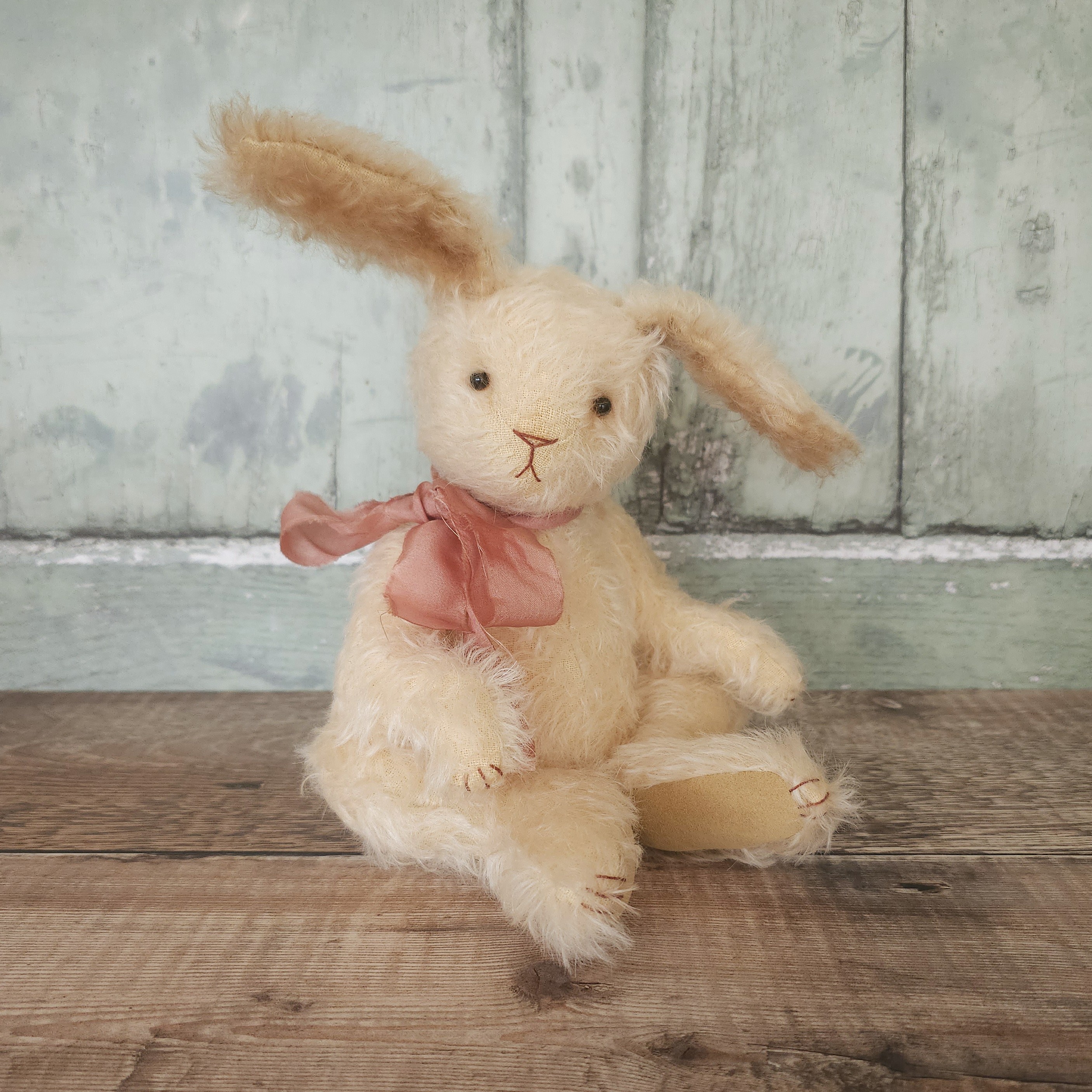Alba: a handmade mohair bunny