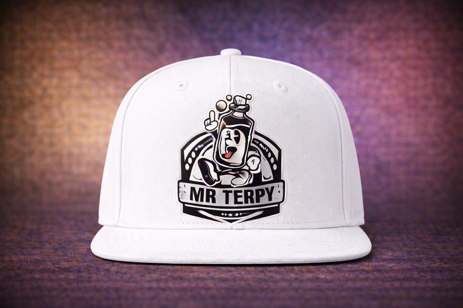 Mr Terpy White Snapback Cap