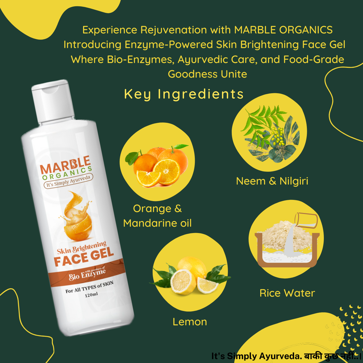Maarble Organics-Skin Treatment Face Gel (Turmeric & Orange)