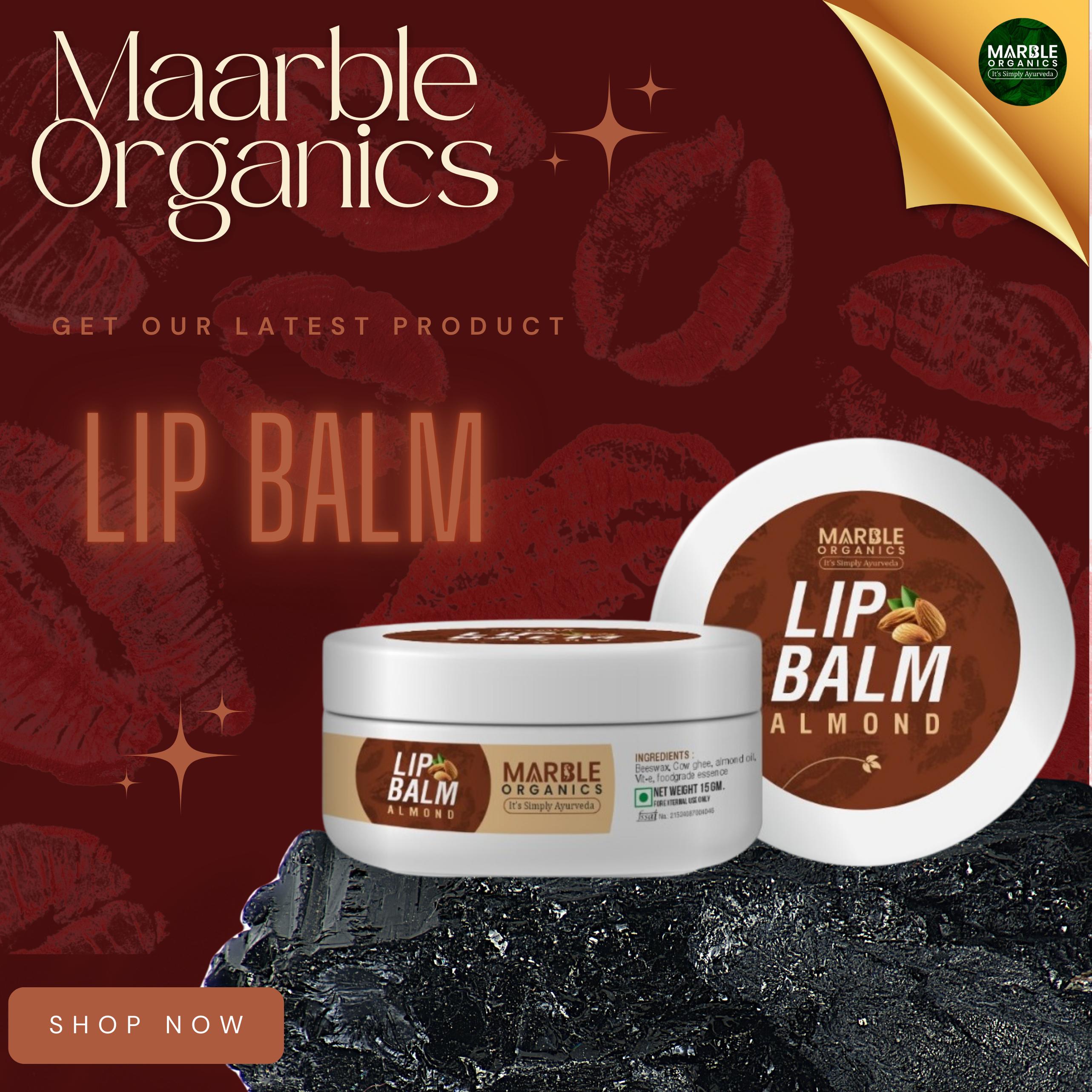 Maarble Organics- Lip Balm (Almond & Cow Ghee)
