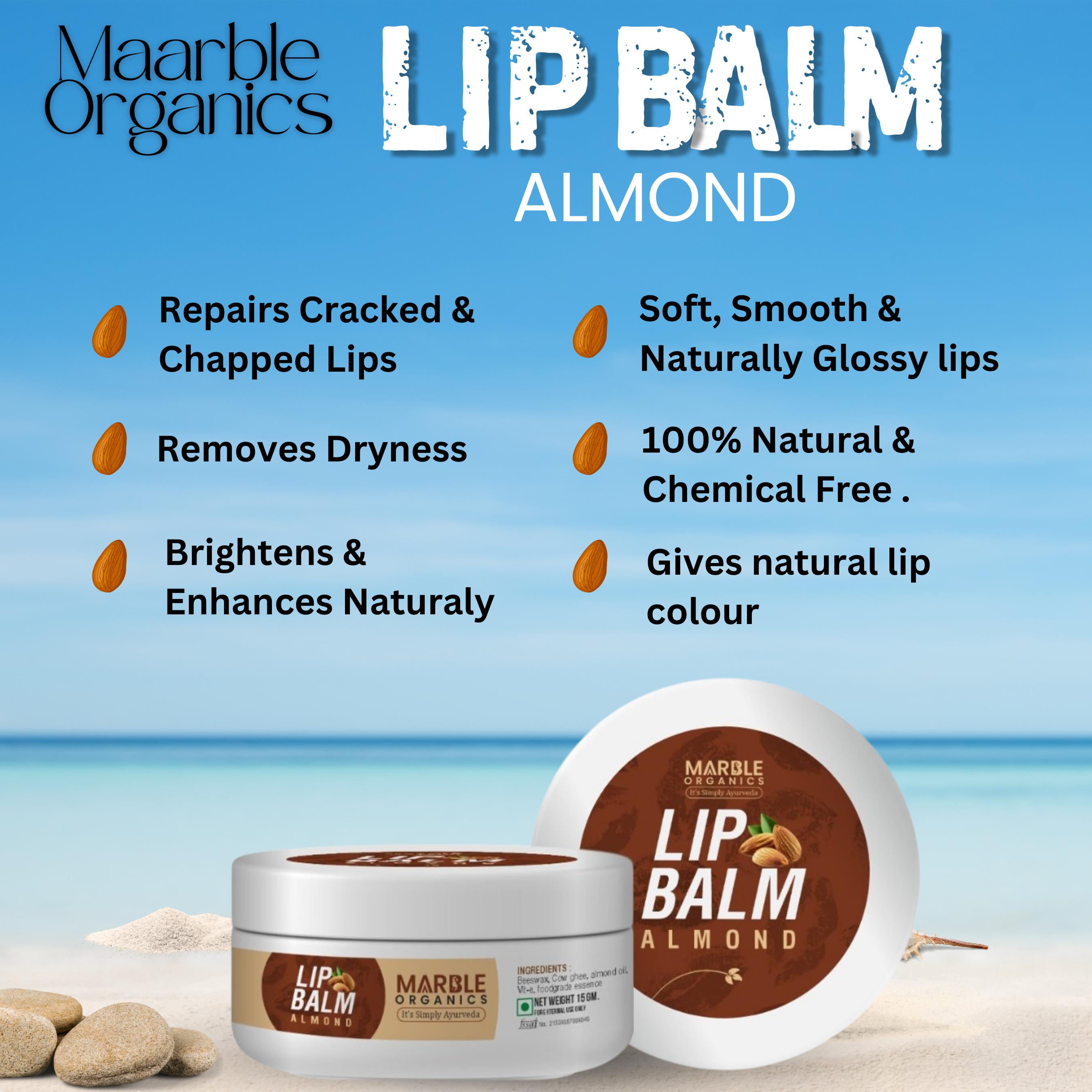 Maarble Organics- Lip Balm (Almond & Cow Ghee)