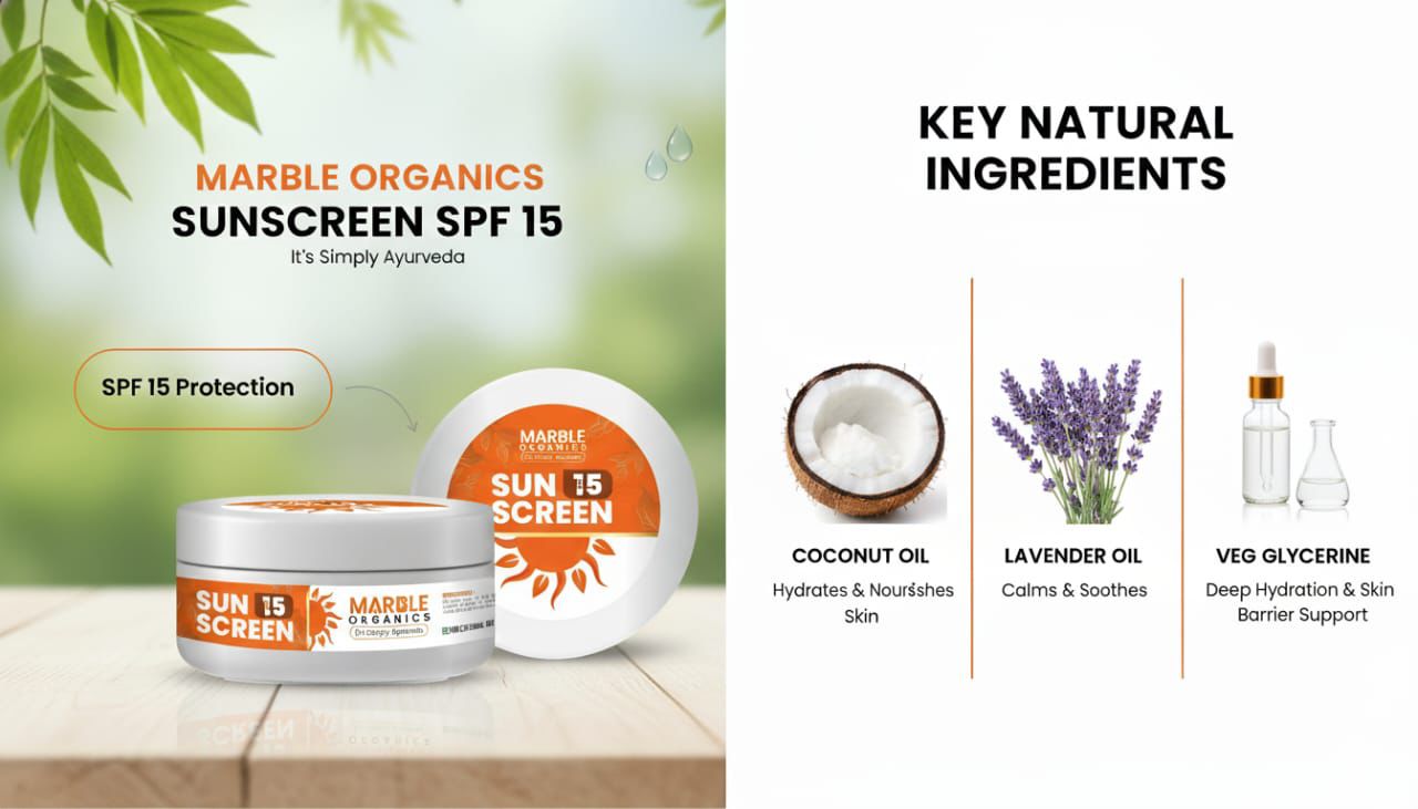 Maarble Organics-Sunscreen SPF 15
