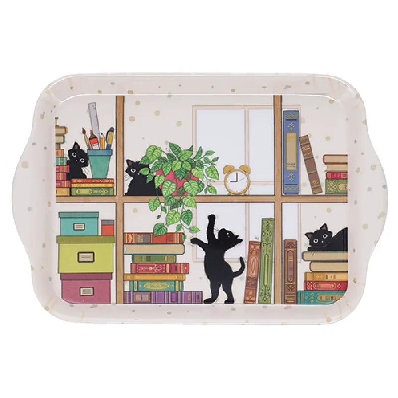 Plateau chaton bibliothécaire