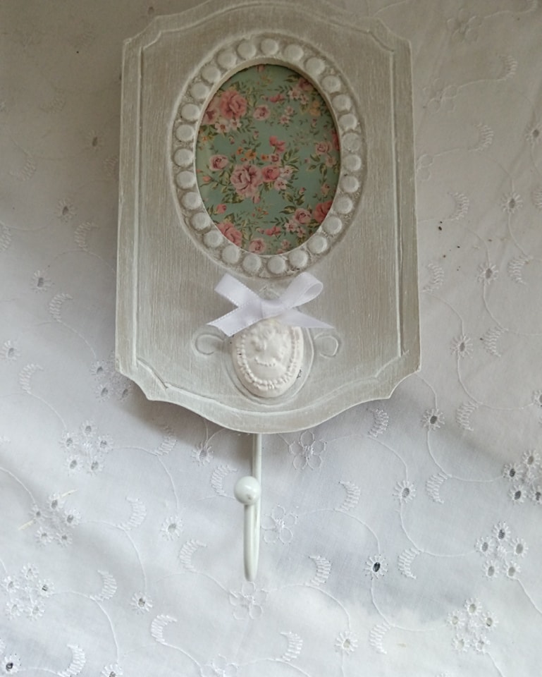 Cadre avec patère shabby
