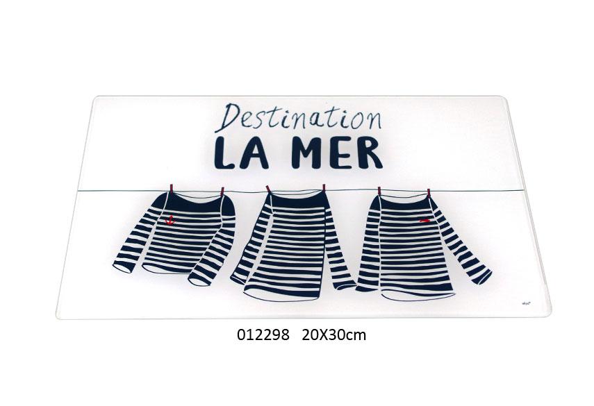 Planche à découper "Destination la mer"