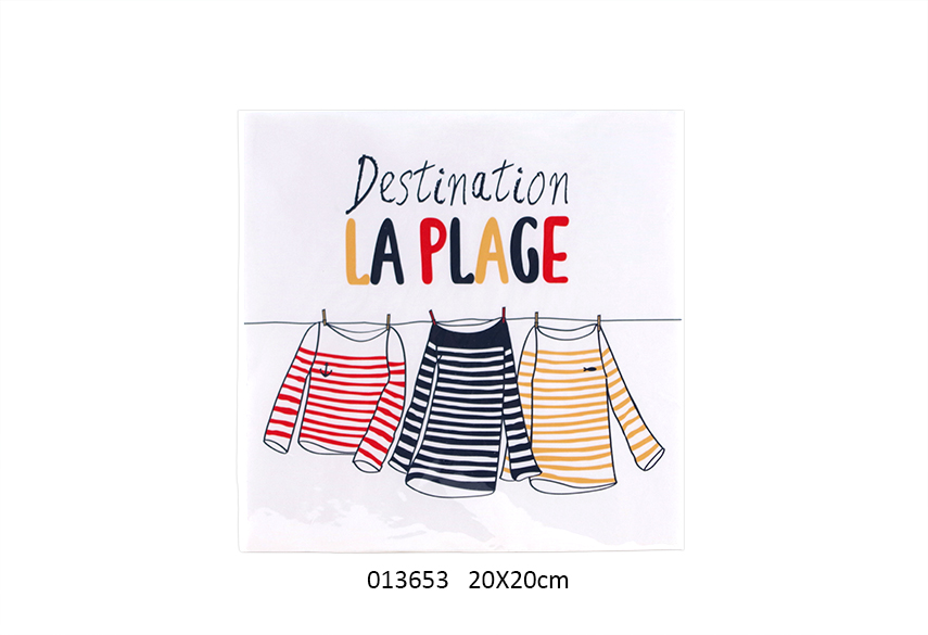 Sachet de 20 serviettes papier "DESTINATION LA PLAGE"