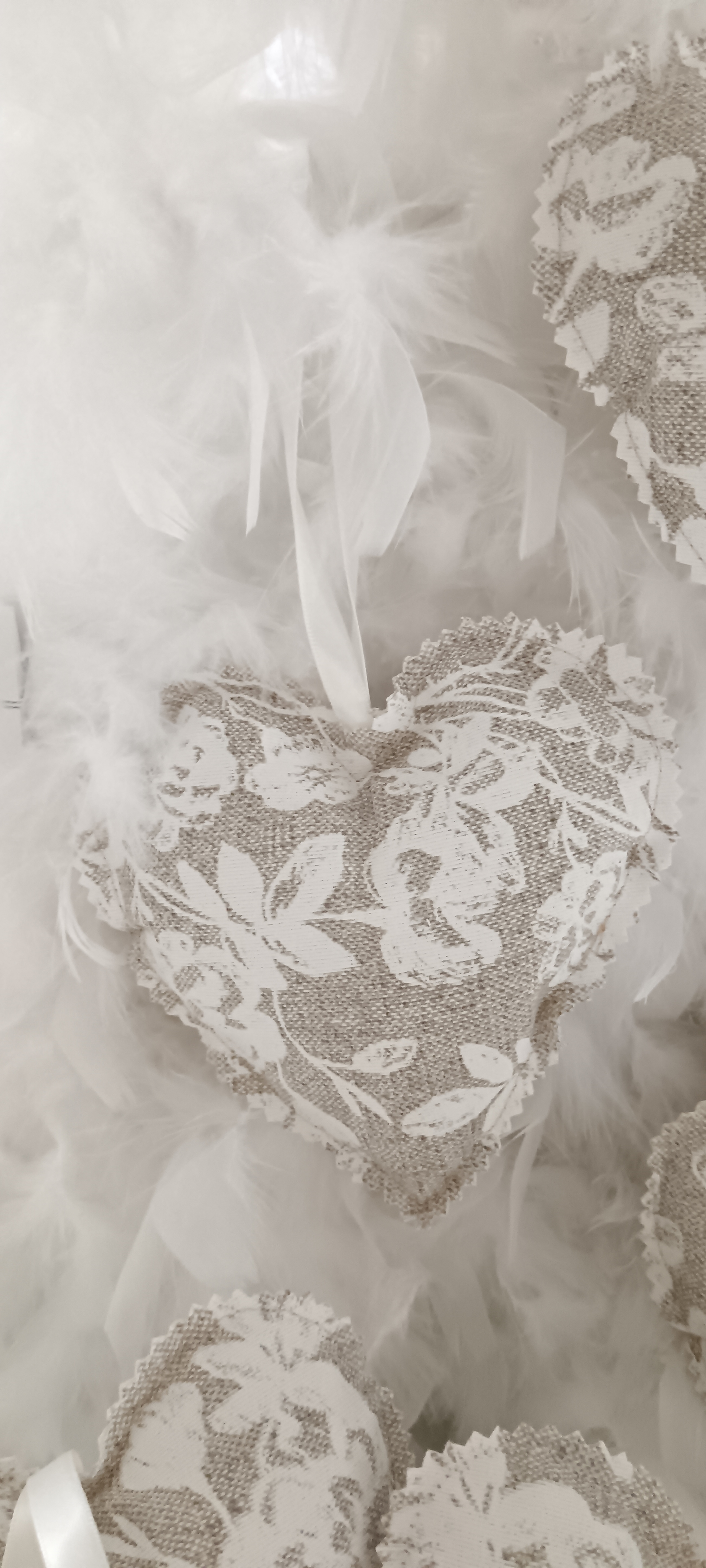 Cœur en tissus à suspendre 