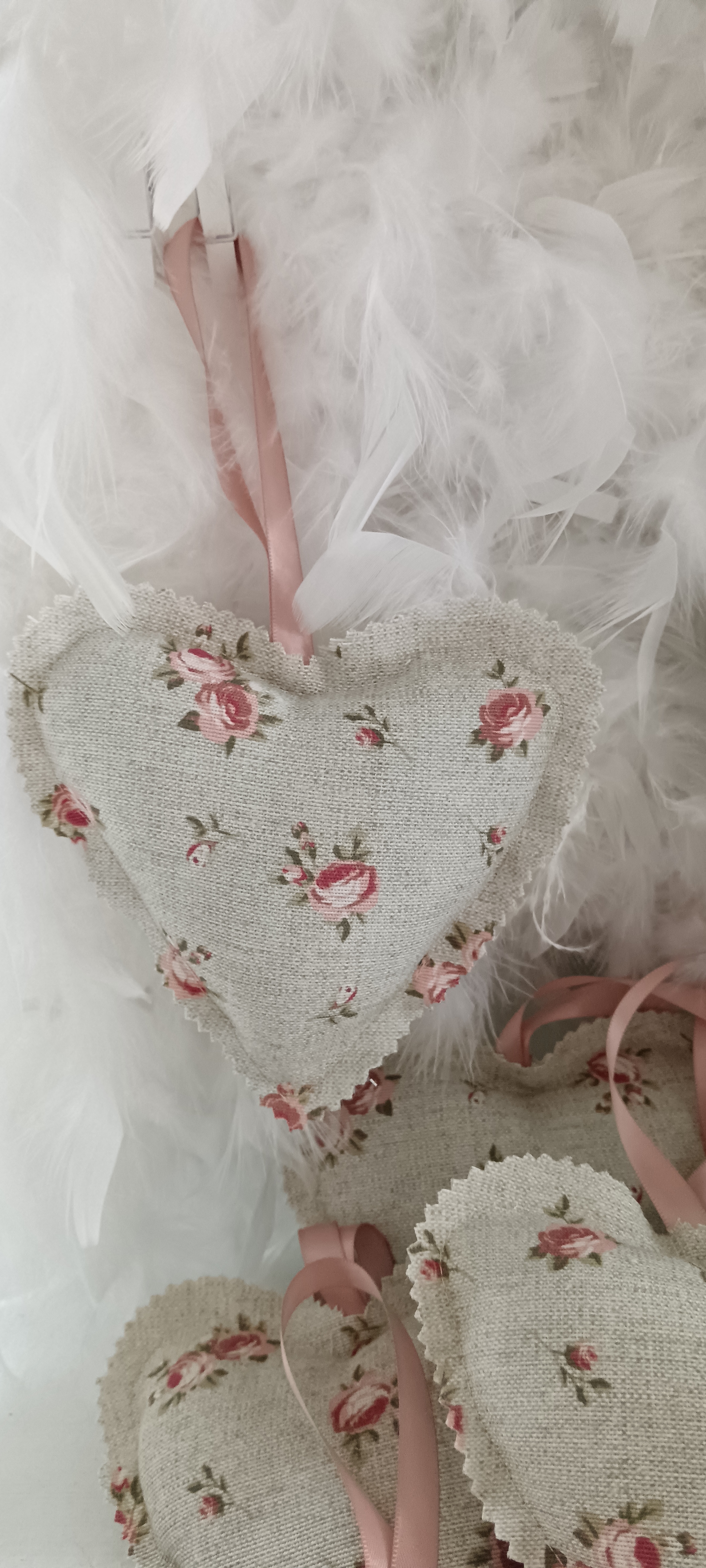 Cœur en tissus à suspendre 