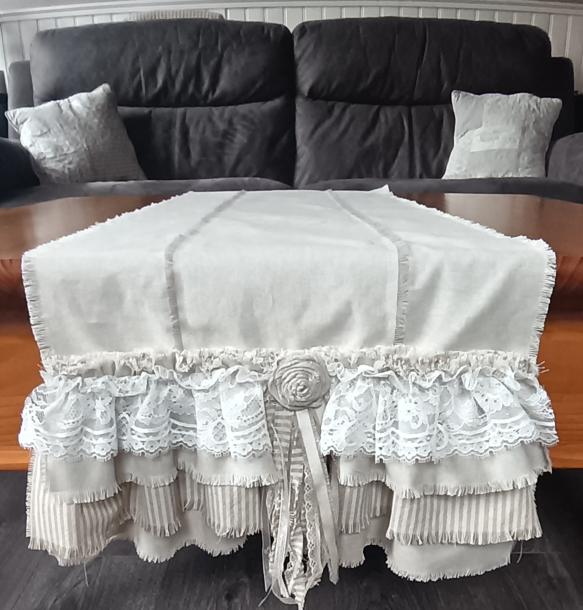 Chemin /centre de table shabby vintage 