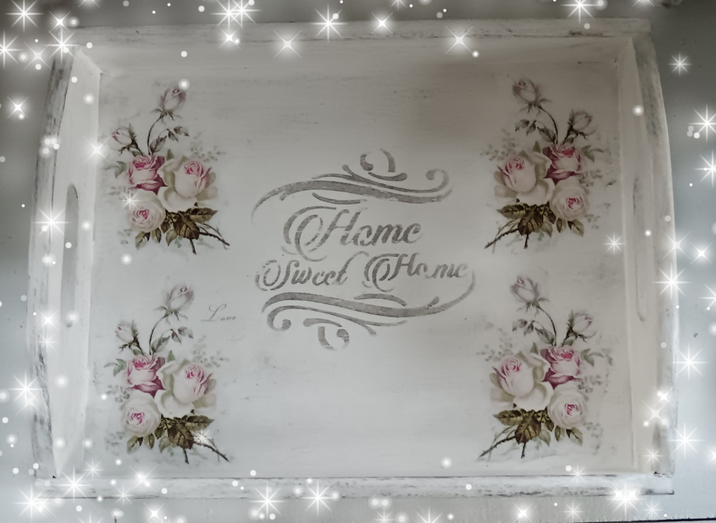 Plateau décoratif "Home Sweet Home" 