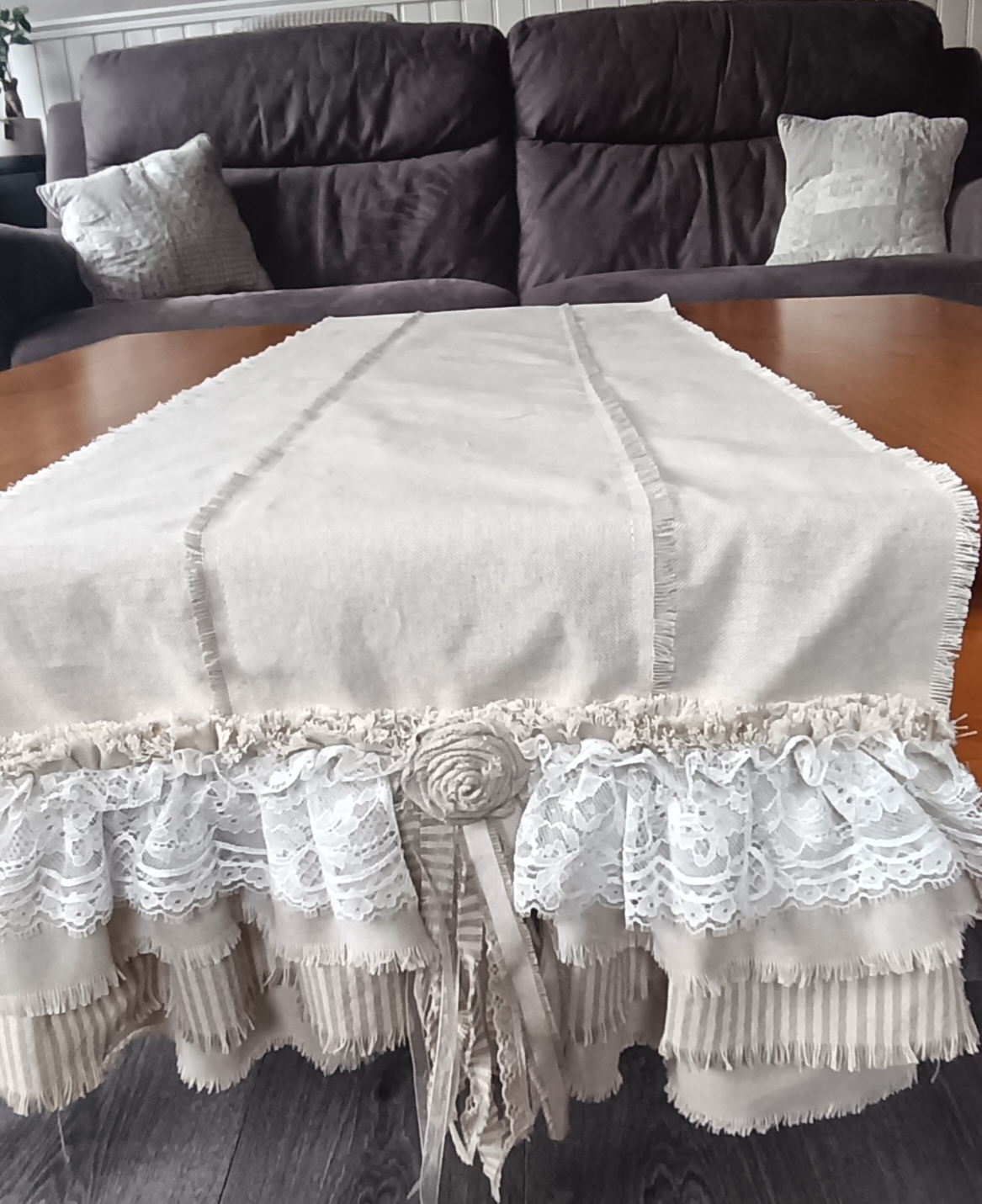 Chemin /centre de table shabby vintage 