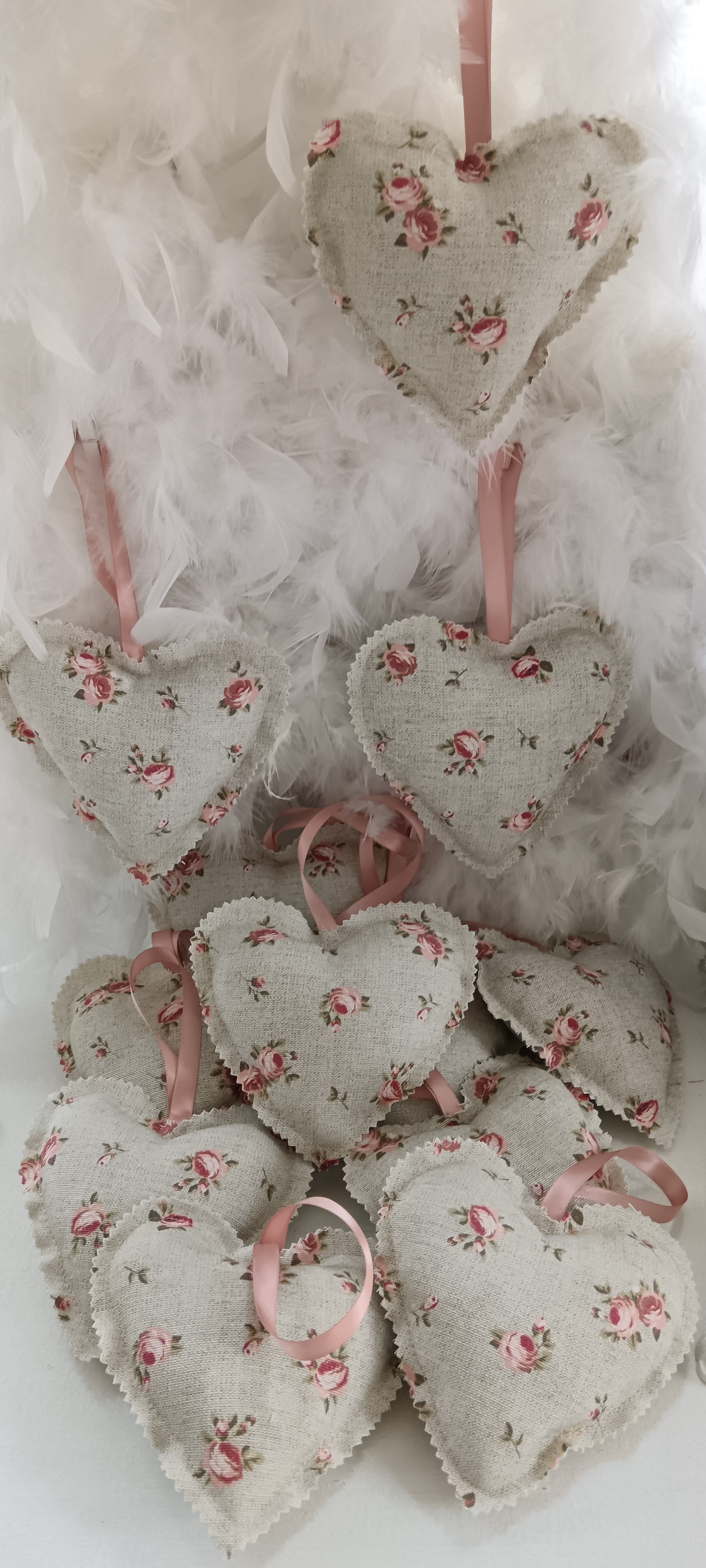 Cœur en tissus à suspendre 