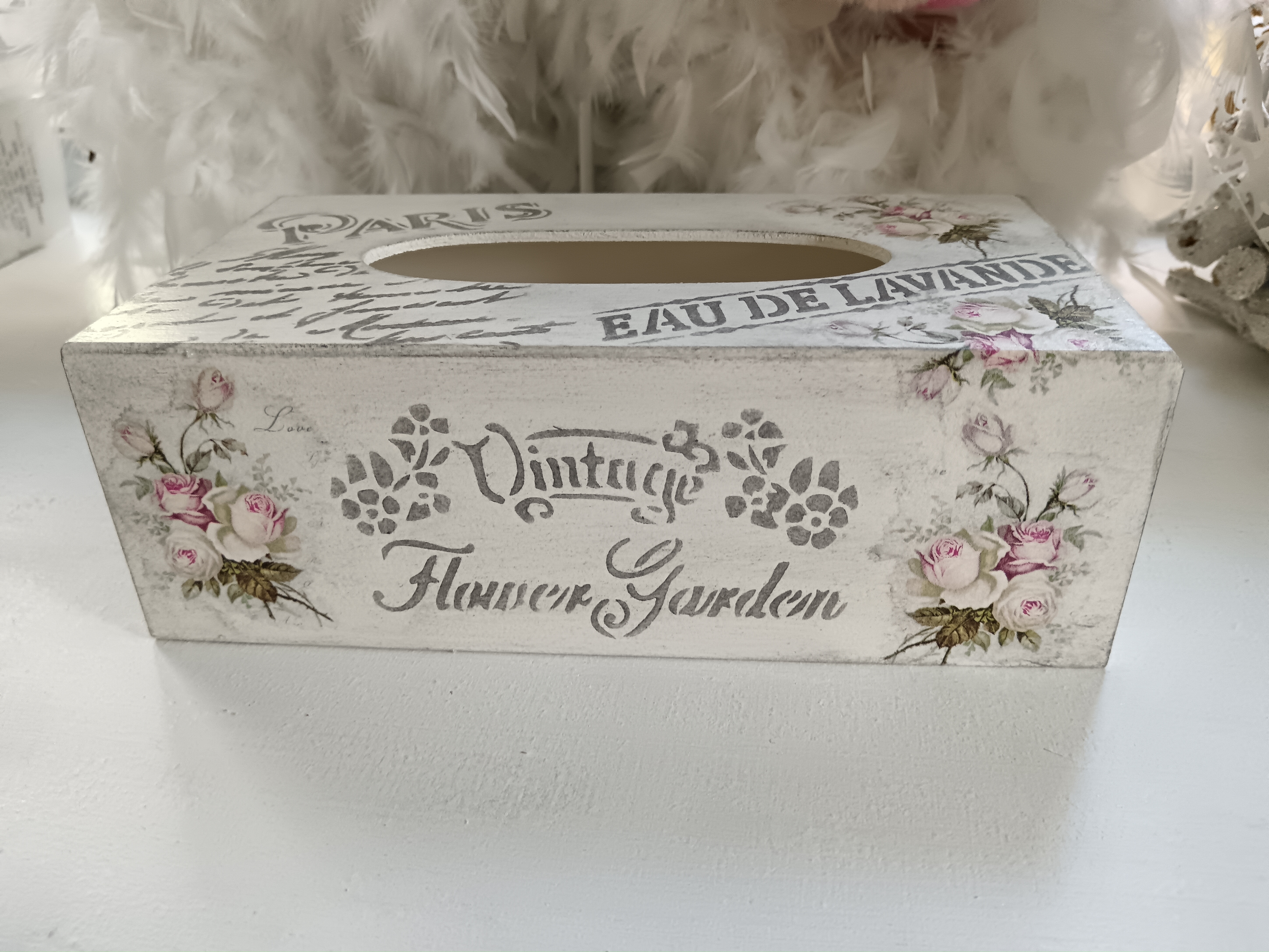 Coffret à mouchoirs shabby