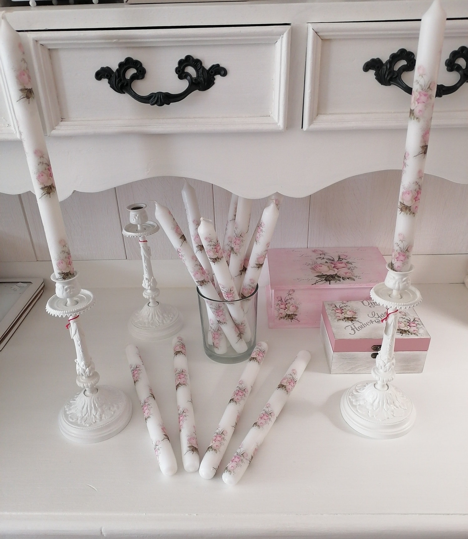 Bougies "Collection Bouquet de Roses Romantique"