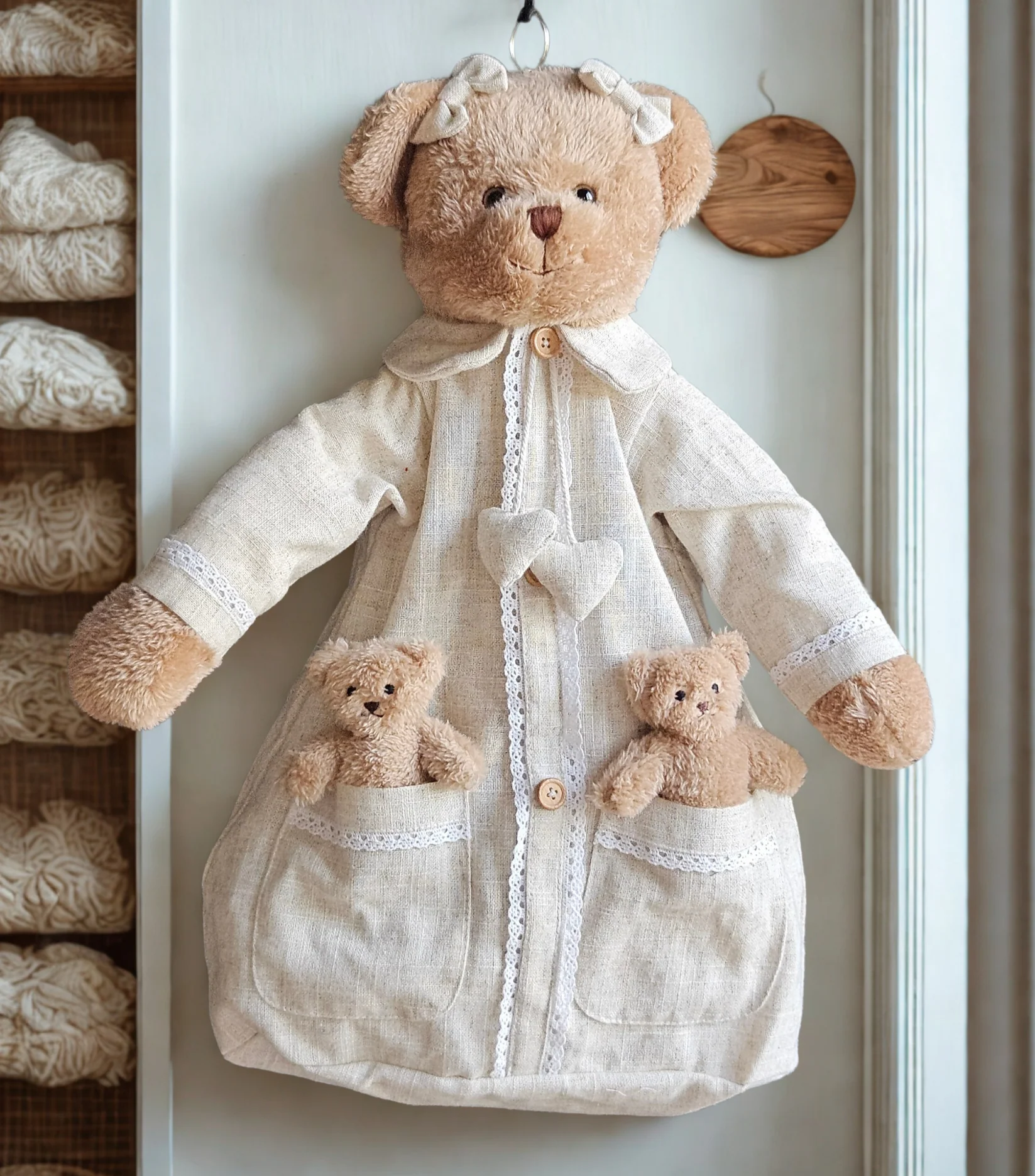 Porte-pyjama ours en peluche