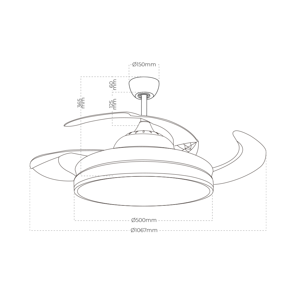 Ventilador de techo LED