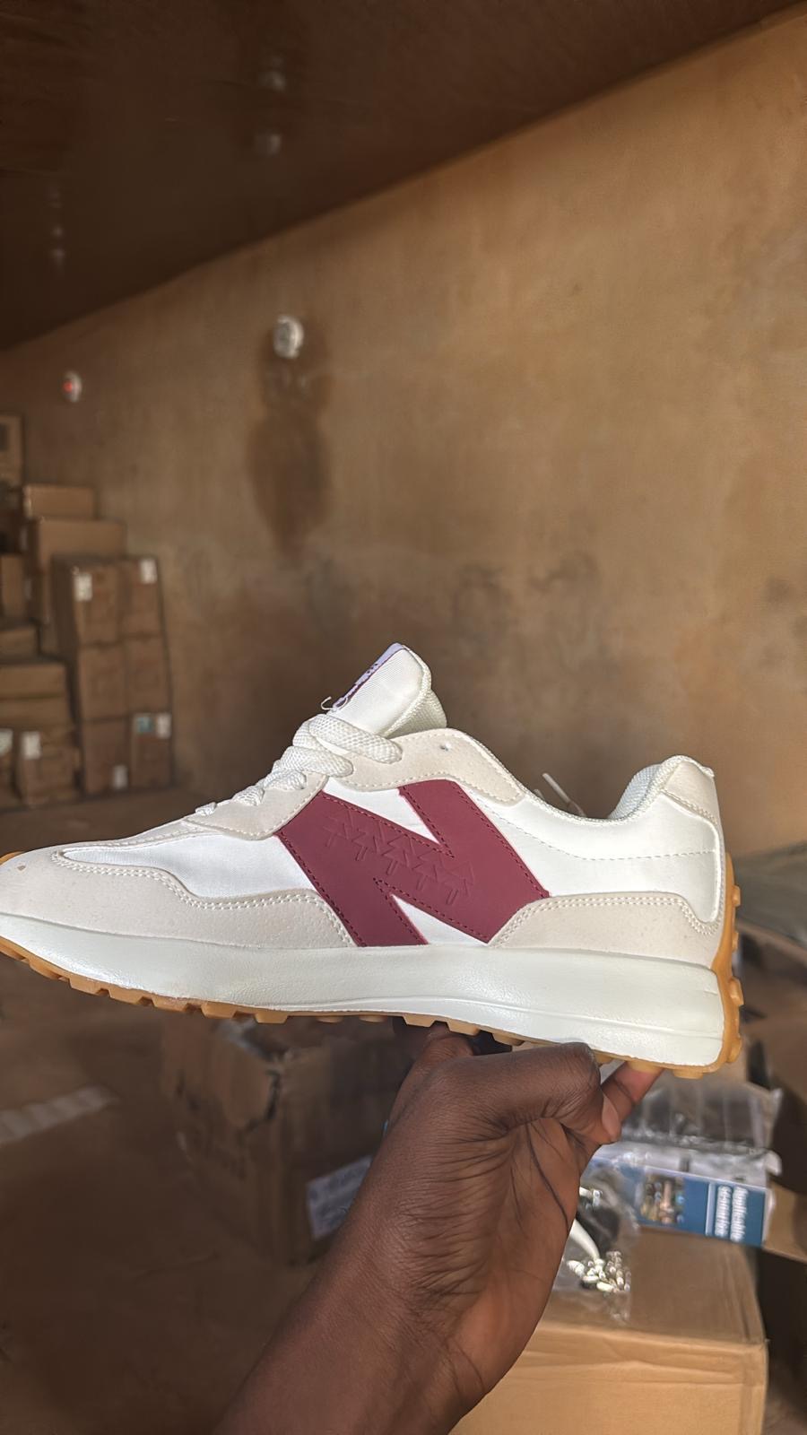 White and Red Casual Sneaker