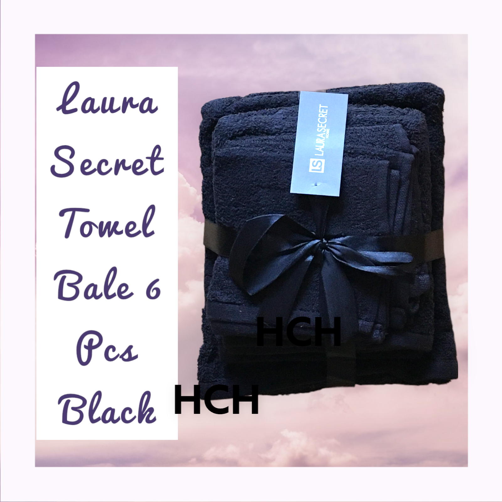 Towel Bale Set Laura Secret 6 PCs 100% Pure Cotton 