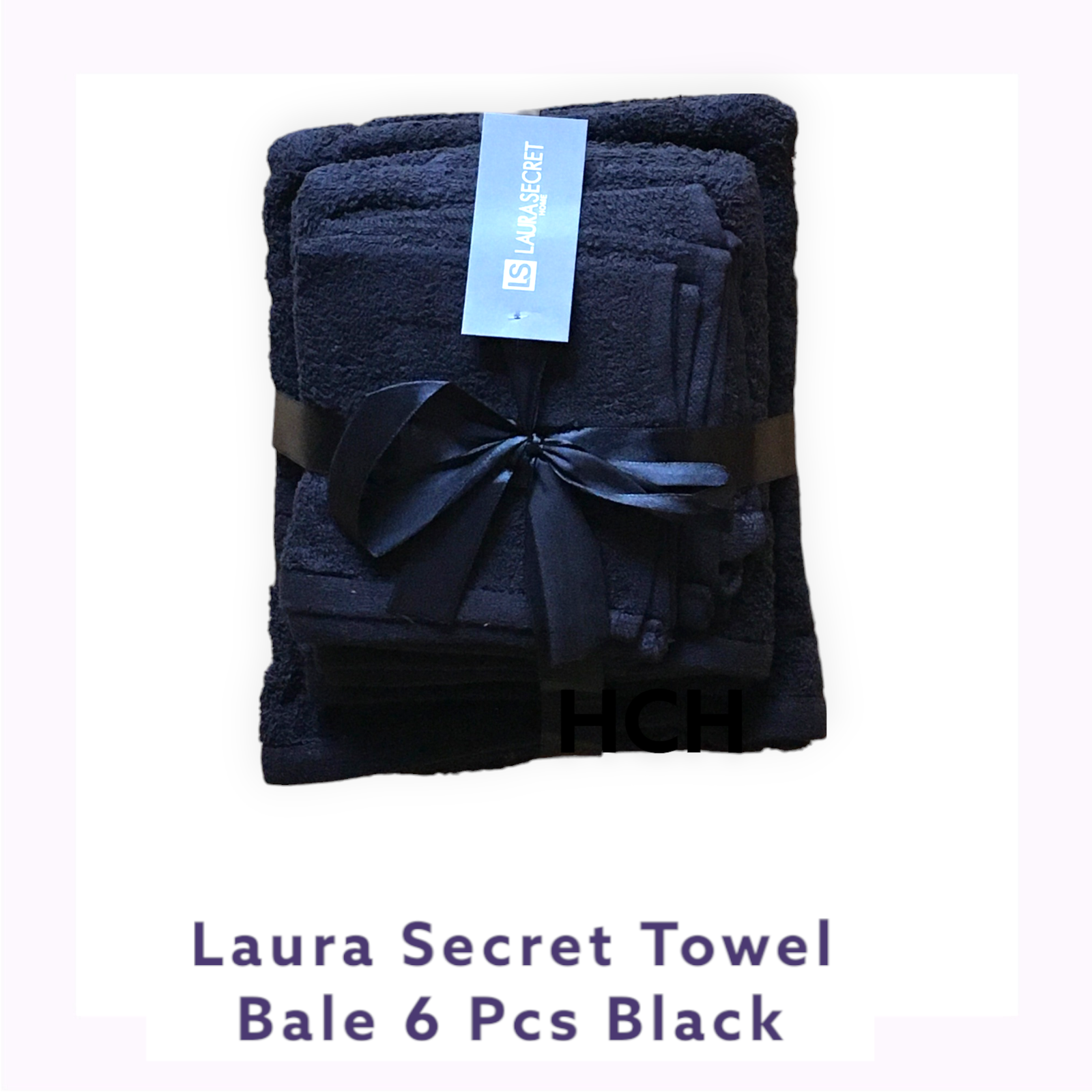 Towel Bale Set Laura Secret 6 PCs 100% Pure Cotton 