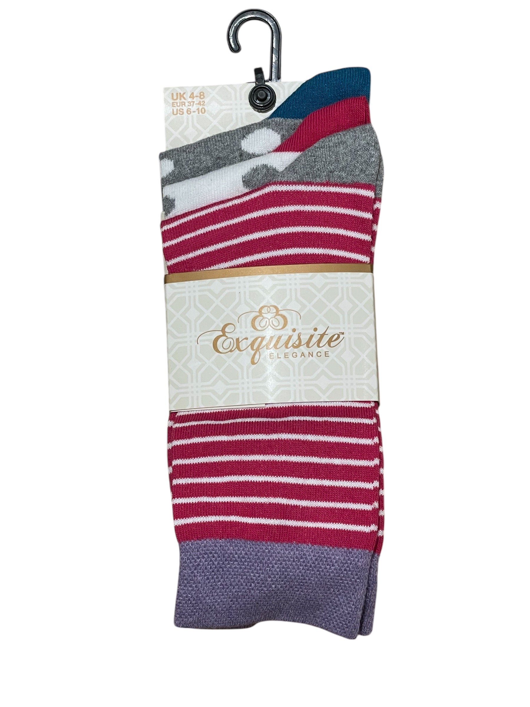 Exquisite Elegance Women’s Strips & Spots Socks