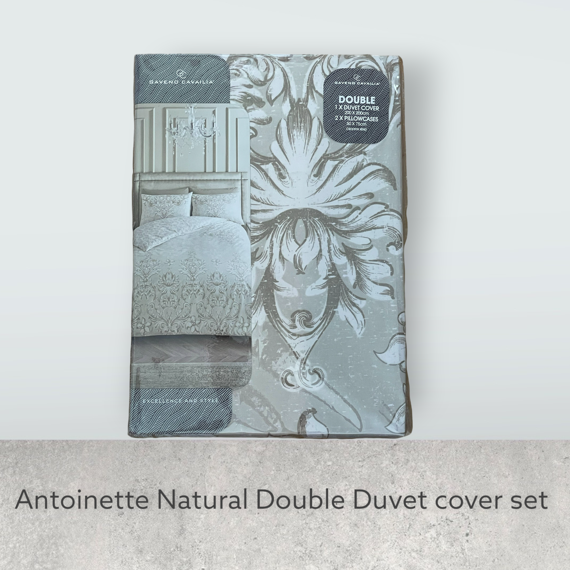 Antoinette Natural Double Duvet Cover Set