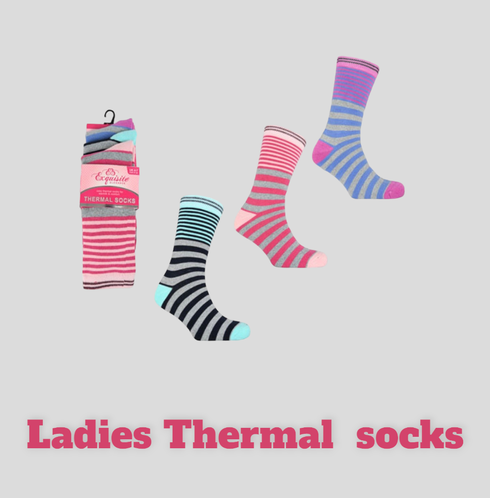 Exquisite Elegance Cosy Thermal Warm Stripe Design Socks 🧦