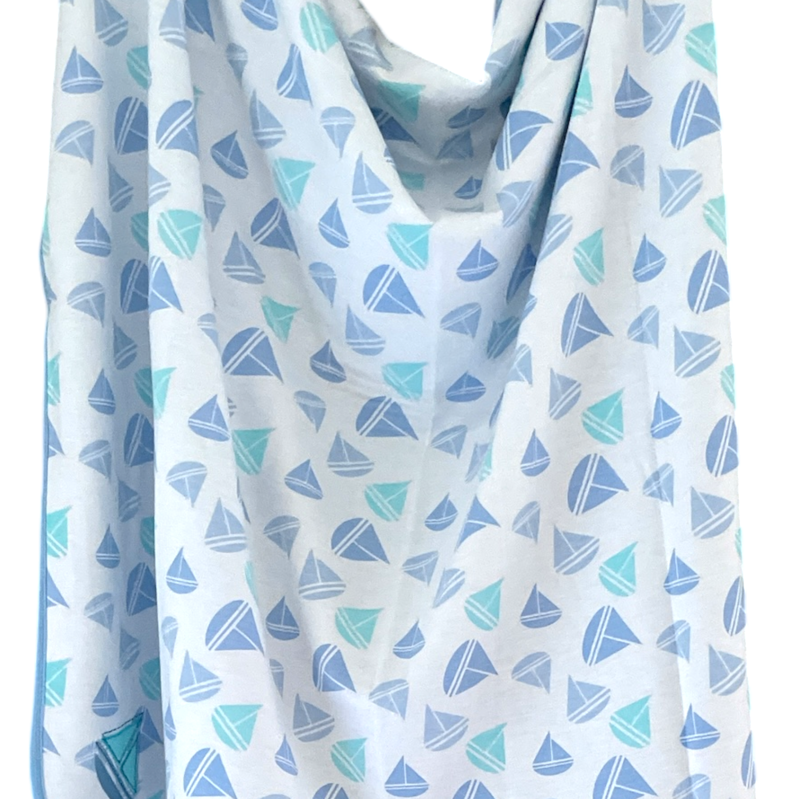EX-Chain Store Sailboat Patterned Throw Blanket